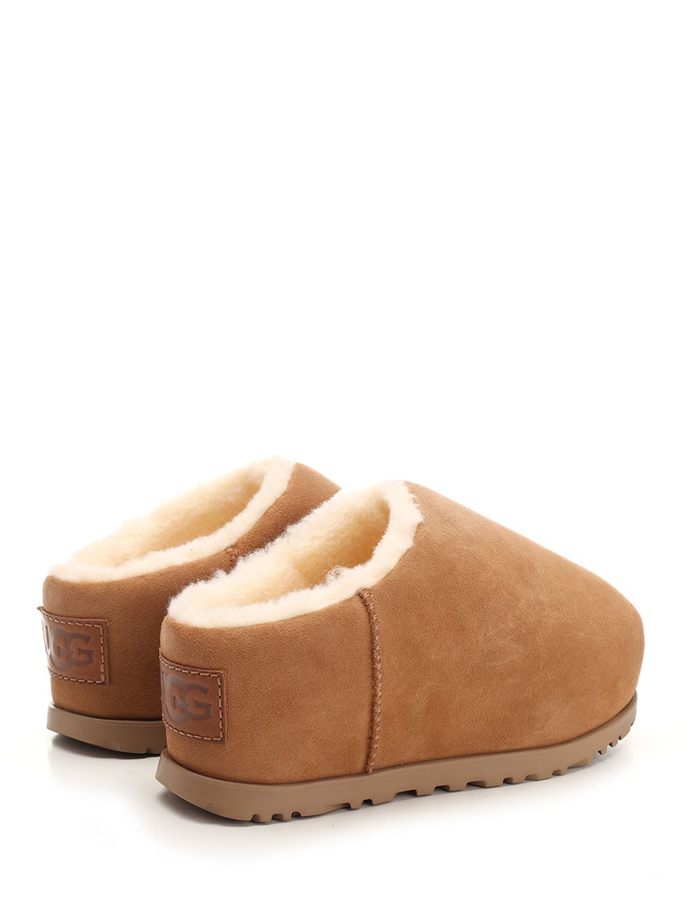 Shop Ugg Pumped Slippers In Brown