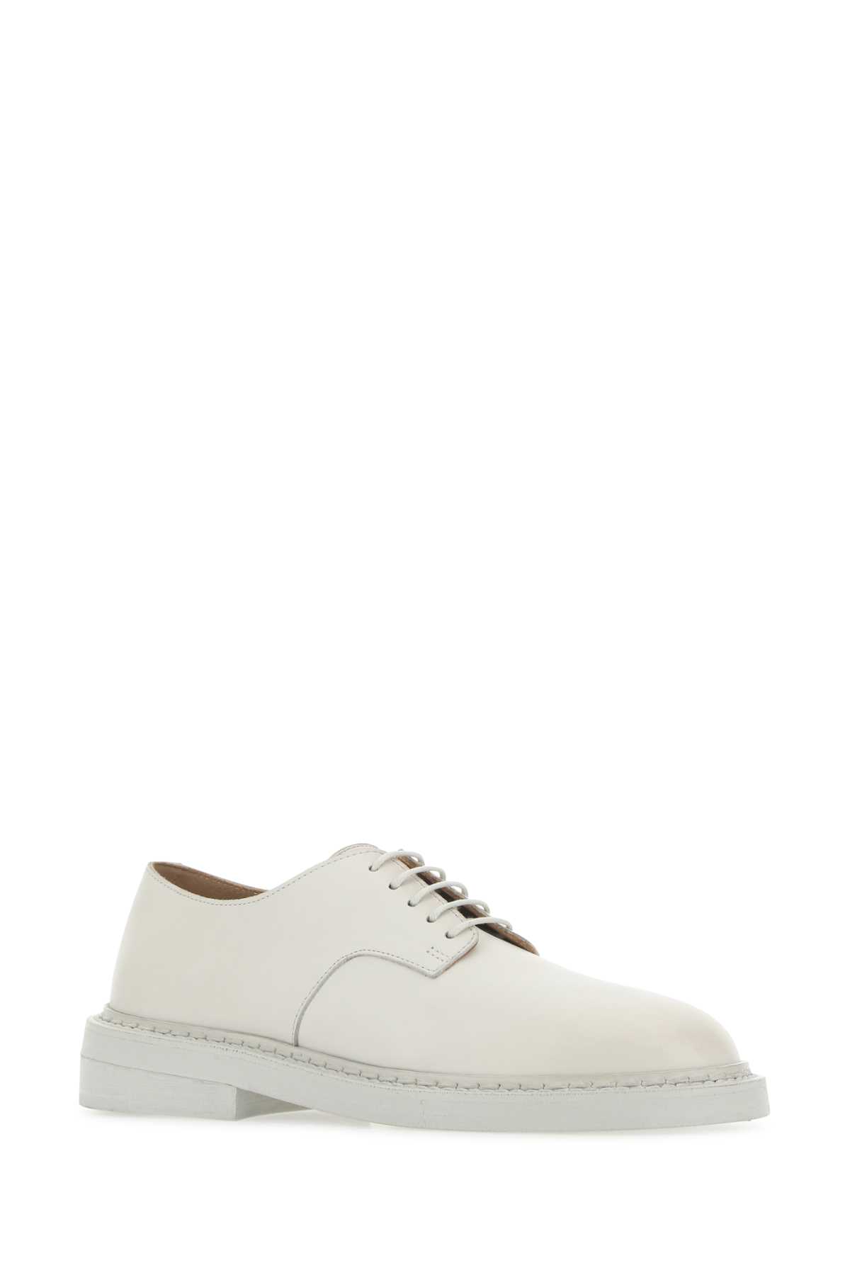 Shop Marsèll Chalk Leather Nasello Lace-up Shoes In 121