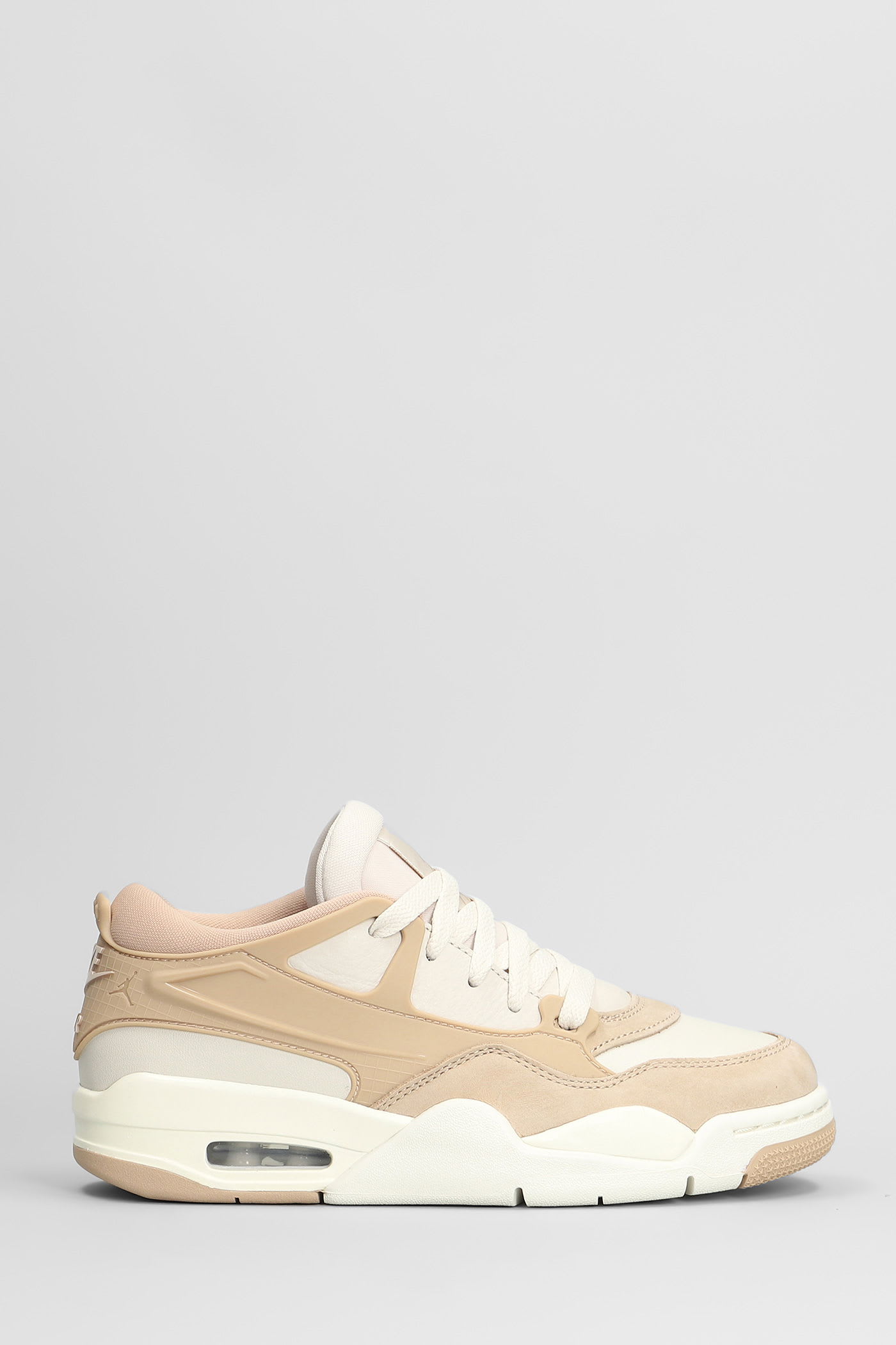 Nike Air Jordan 4 Rm Sneakers In Beige Suede And Leather In Multi