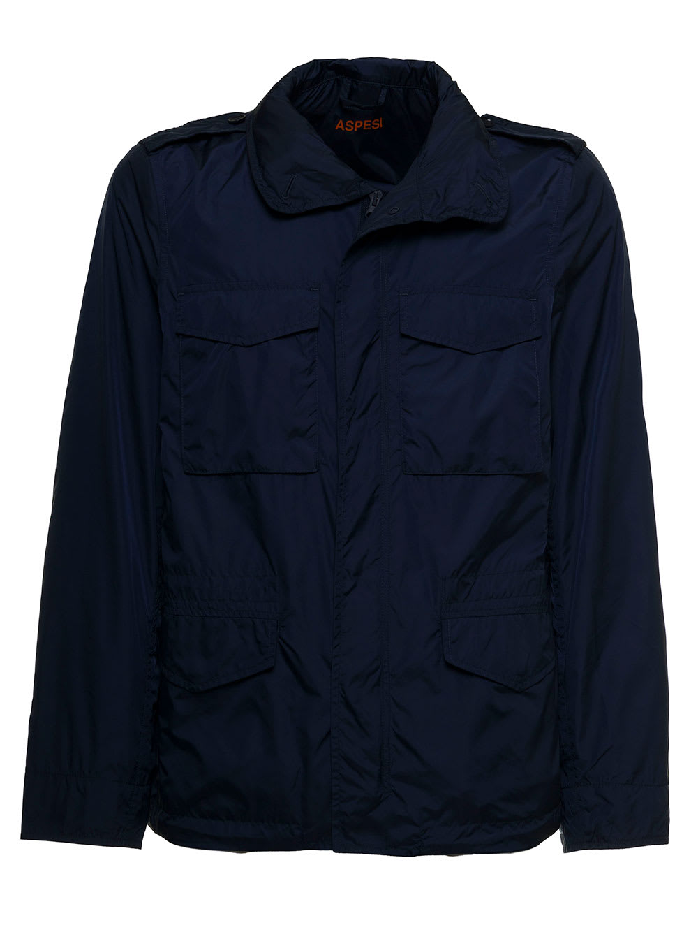 Aspesi Blue Nylon Jacket With Pockets