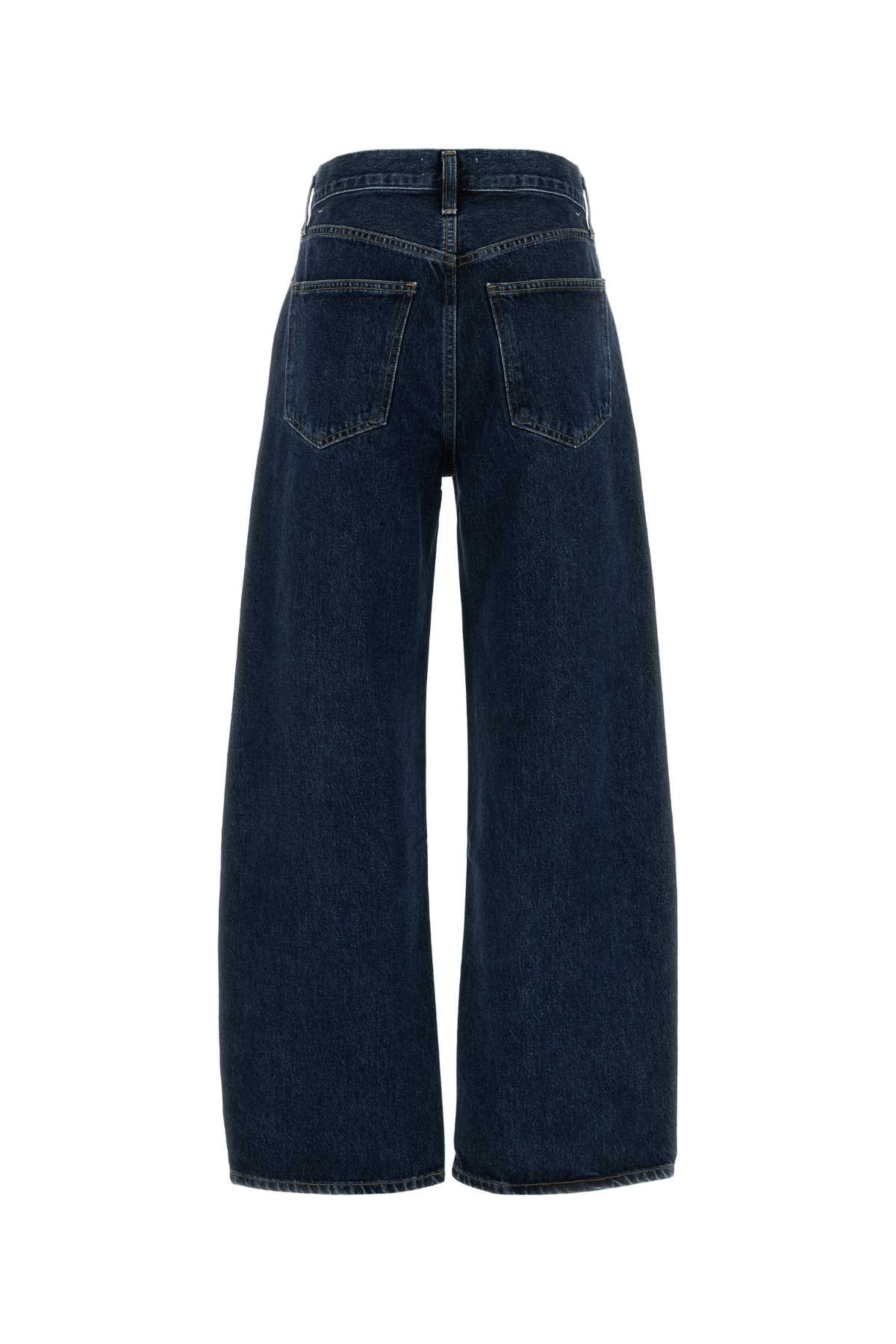 Agolde Low Curve Mid-rise Barrel-leg Jeans In Blue