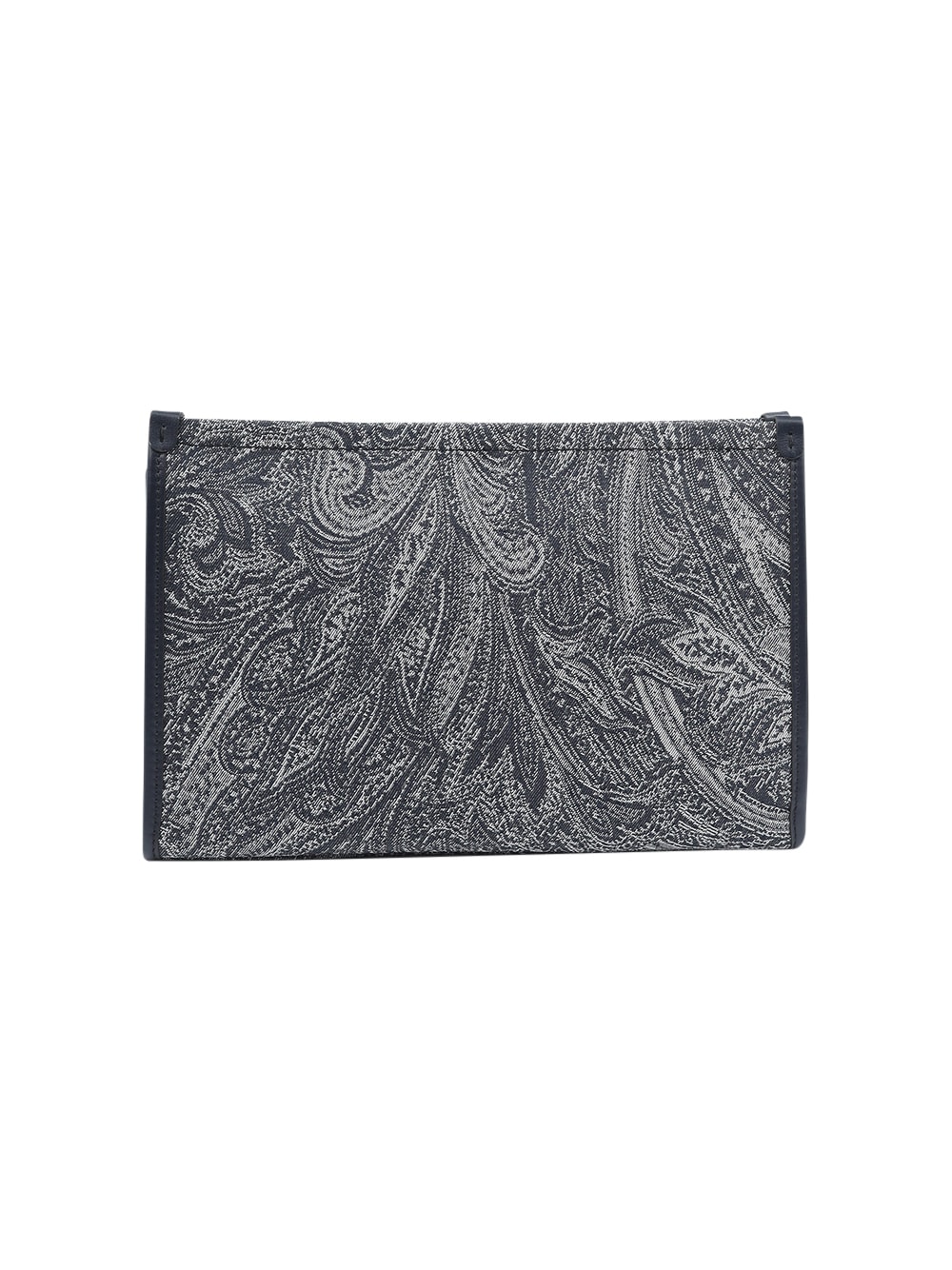 Shop Etro Large Paisley Pouch  In Blue
