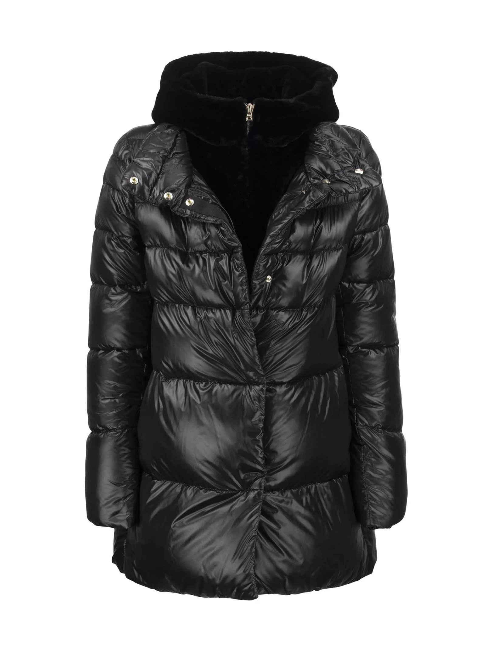 Herno Down Jacket With Faux Fur