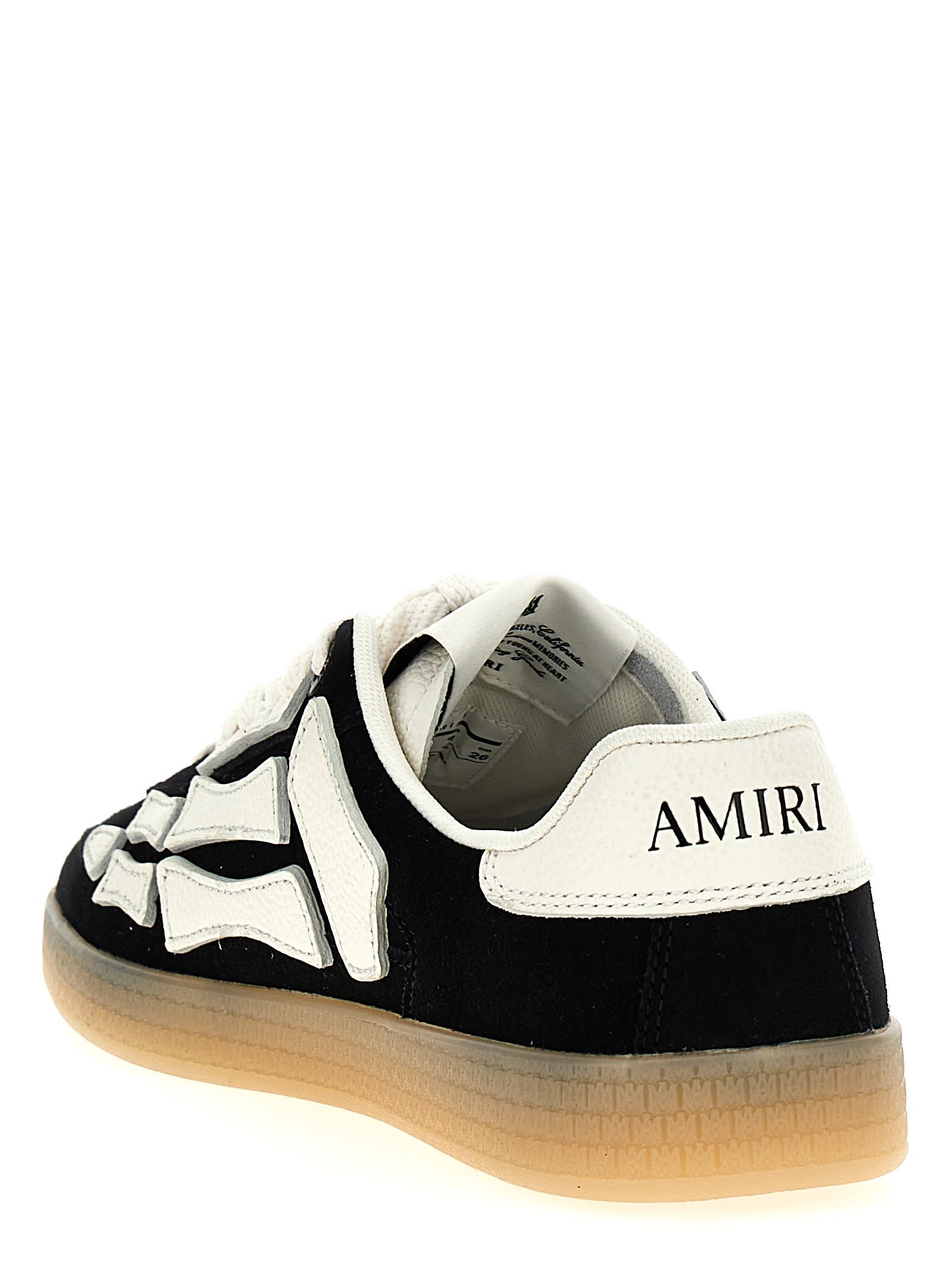 Shop Amiri Pacific Bones Sneakers In Nero