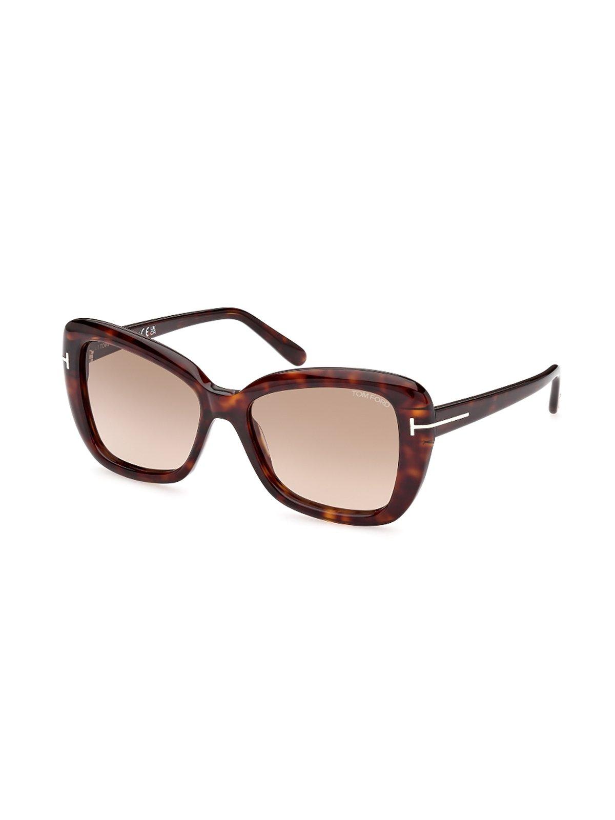 Shop Tom Ford Cat-eye Frame Sunglasses In 52f