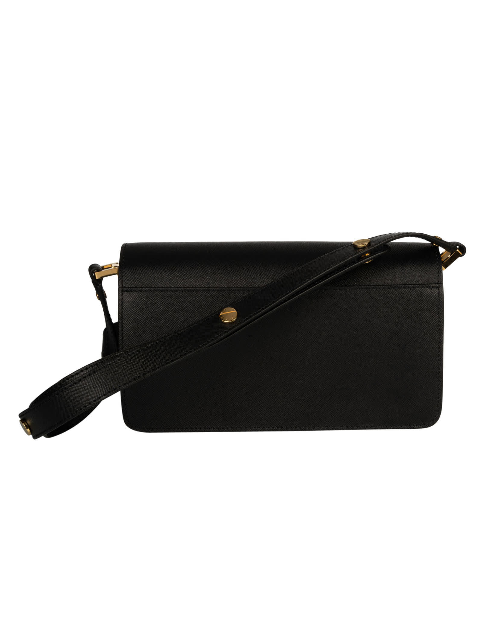 Shop Marni Flap Lock Shoulder Bag In N