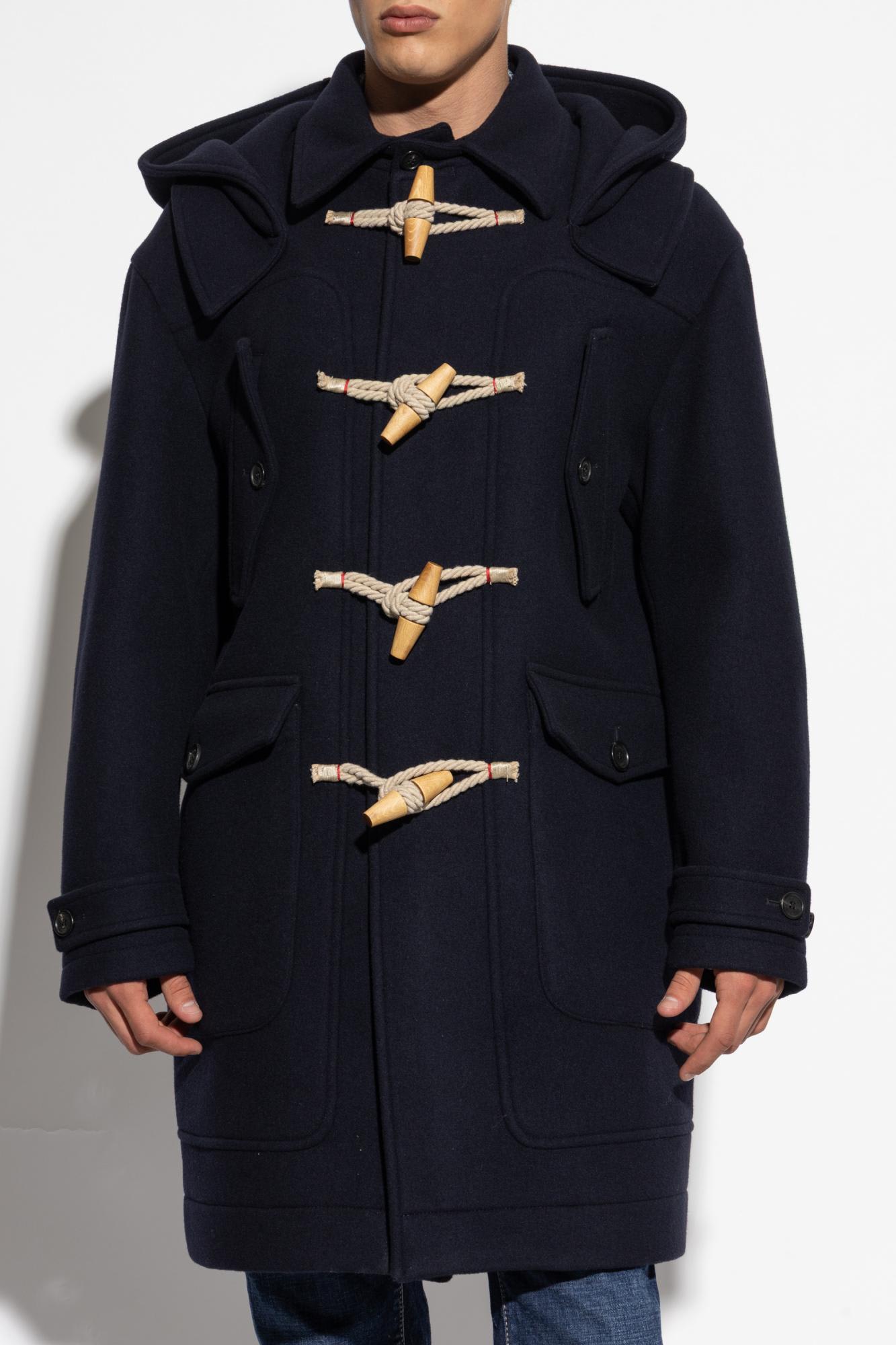 Dsquared2 Wool Coat In Black