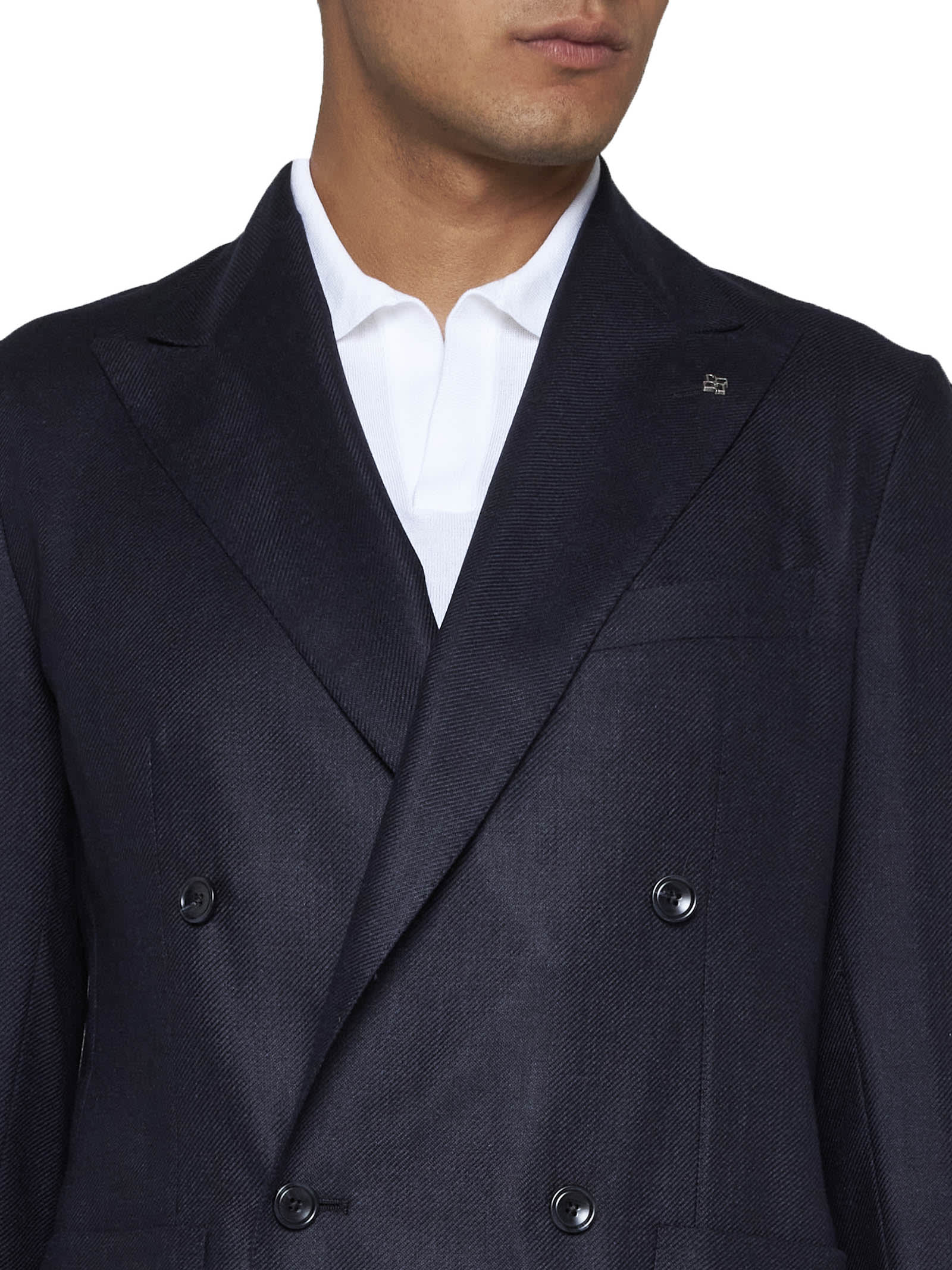 Shop Tagliatore Blazer In Blue