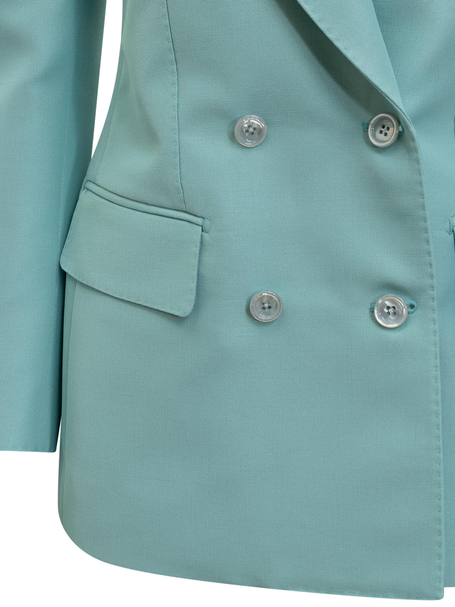 Shop Tom Ford Virign Wool And Viscose Blend Jacket In Light Turquoise