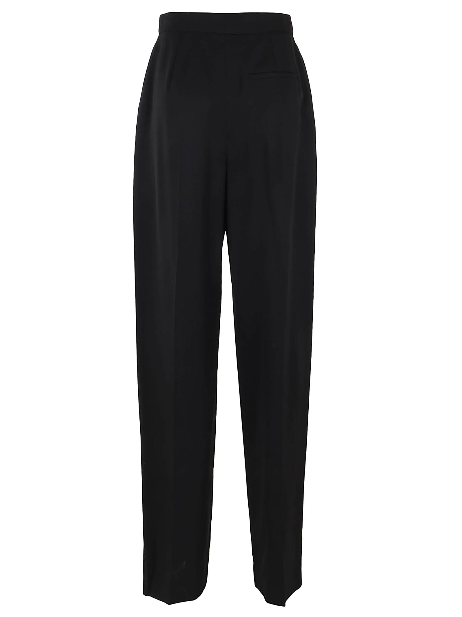 Alexander Mcqueen Wide Leg Trs S In Black