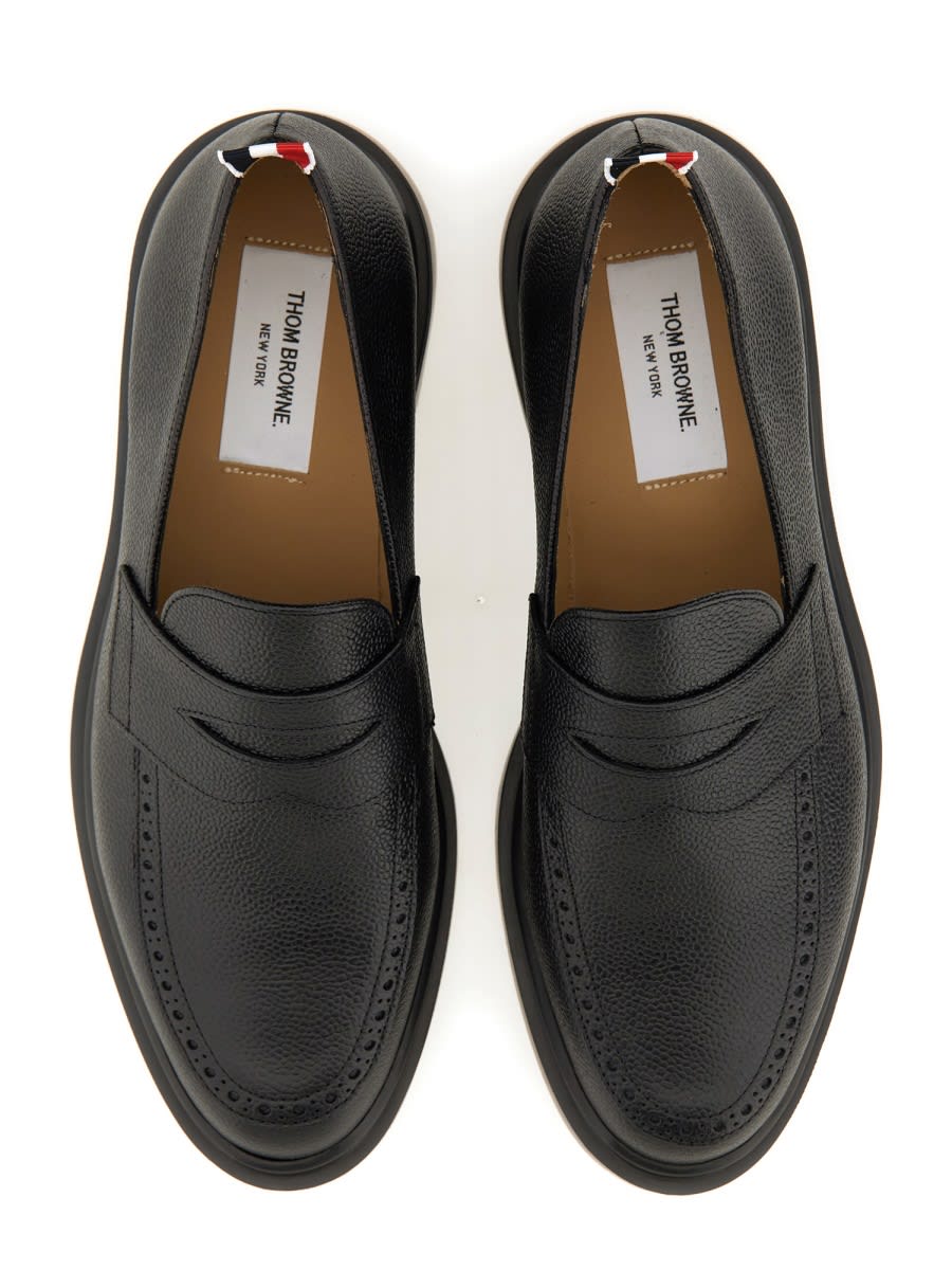 Shop Thom Browne Moccasin Penny In Black