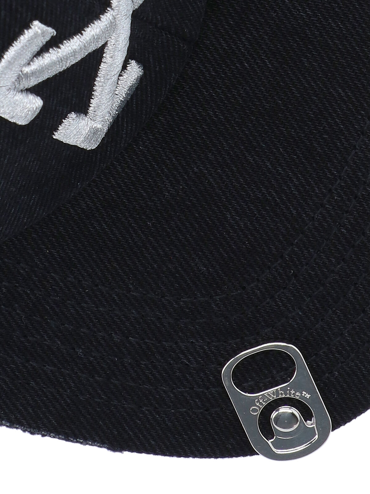 Off-white Curved Visor Baseball Cap In Black Cotton In Black