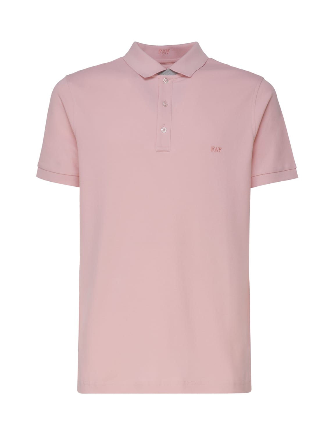 Shop Fay Stretch Polo Shirt In Rosa