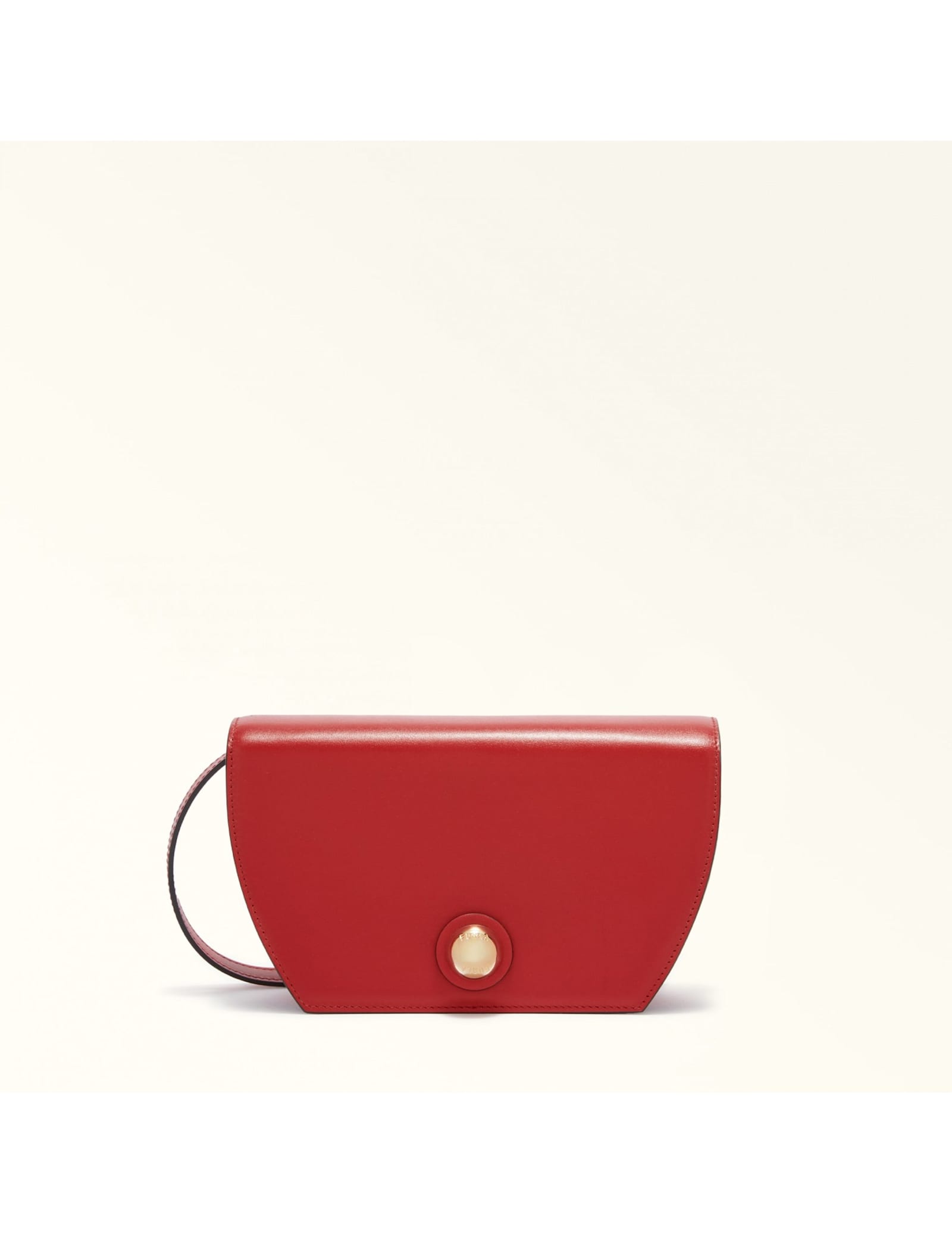 Sfera Mini Shoulder Bag In Red Leather