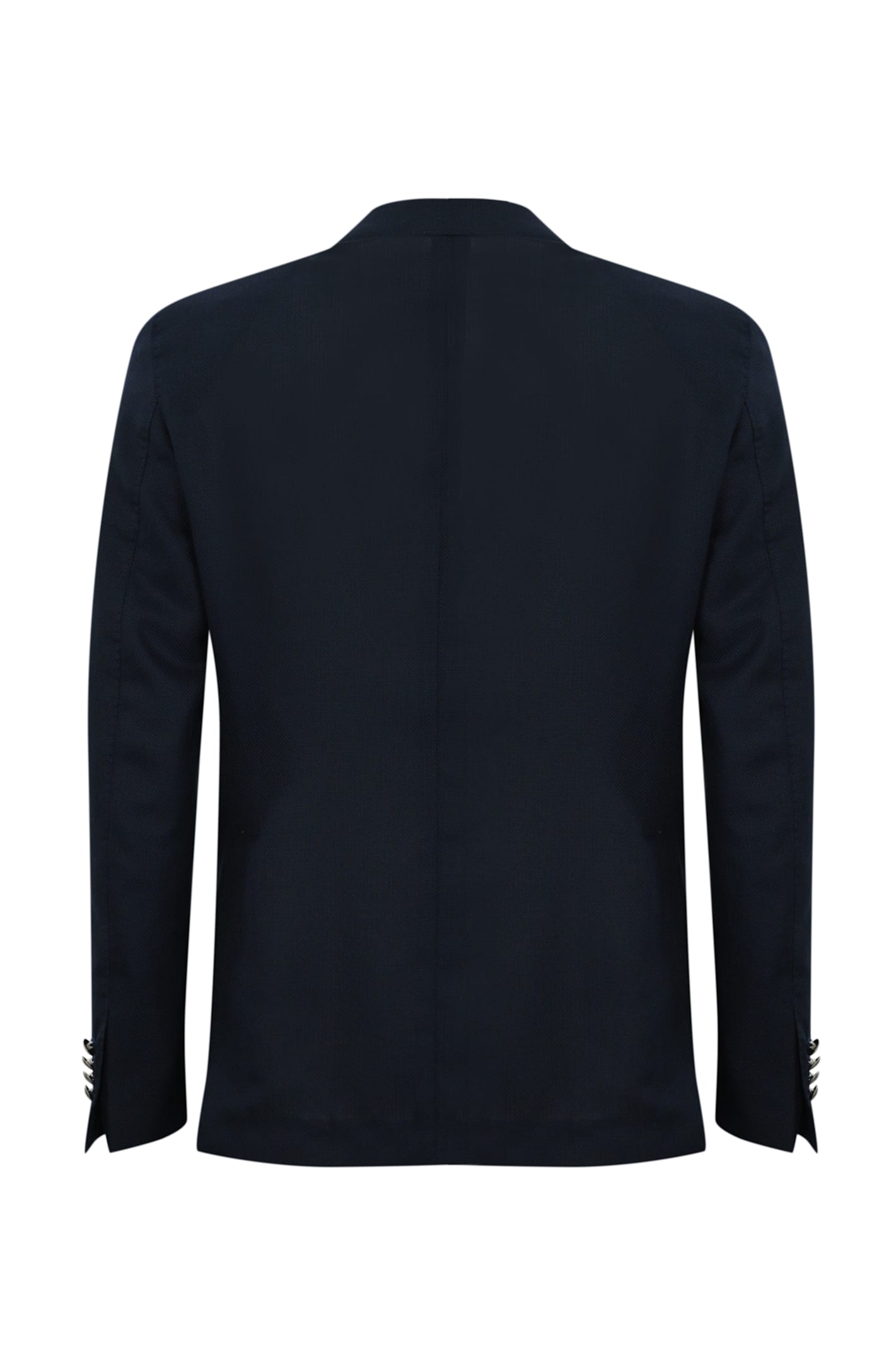 L.b.m 1911 Double-breasted Jacket In Cotton And Wool In Blu