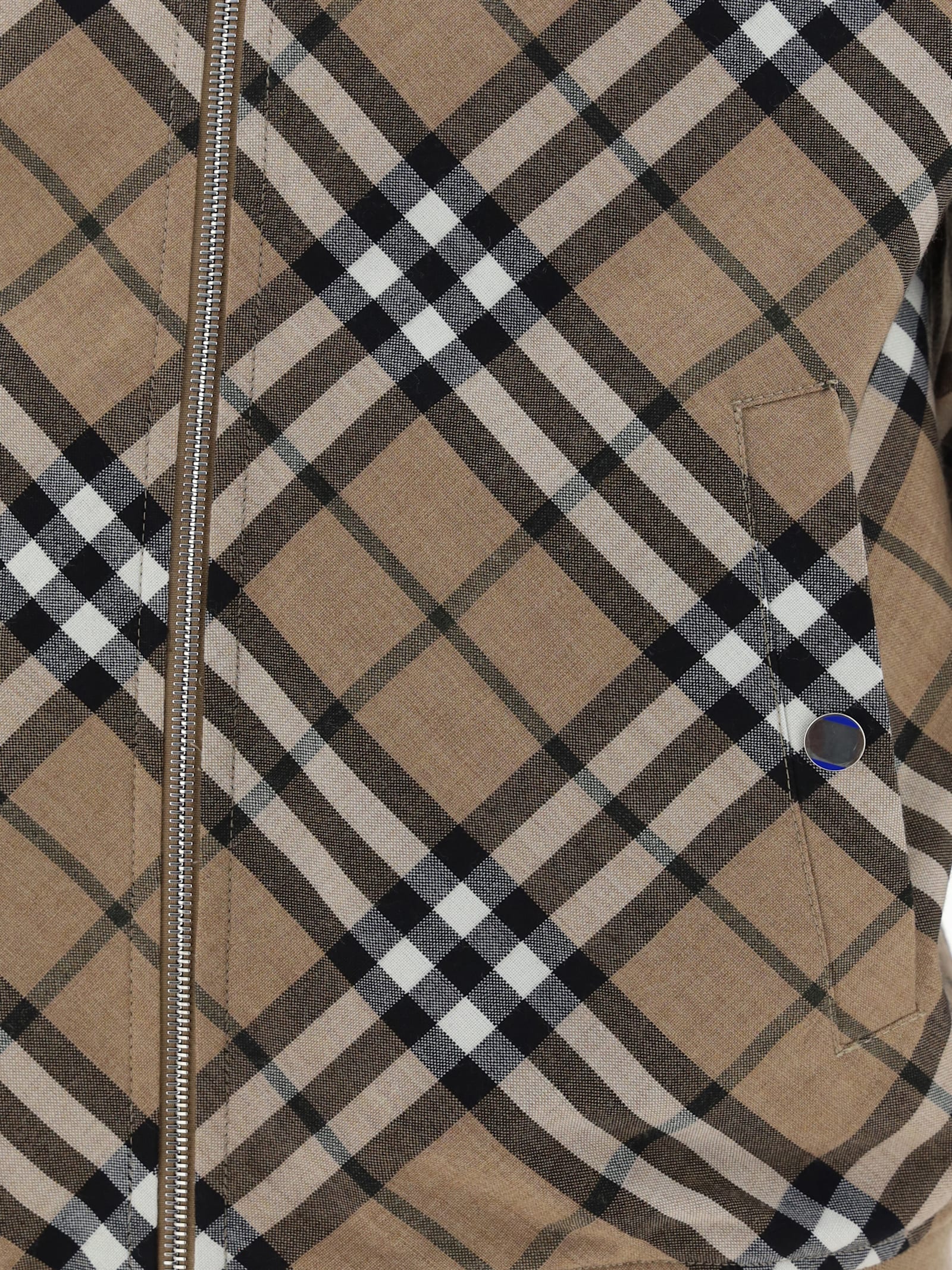 Shop Burberry Bomber Jacket In Linden Ip Check