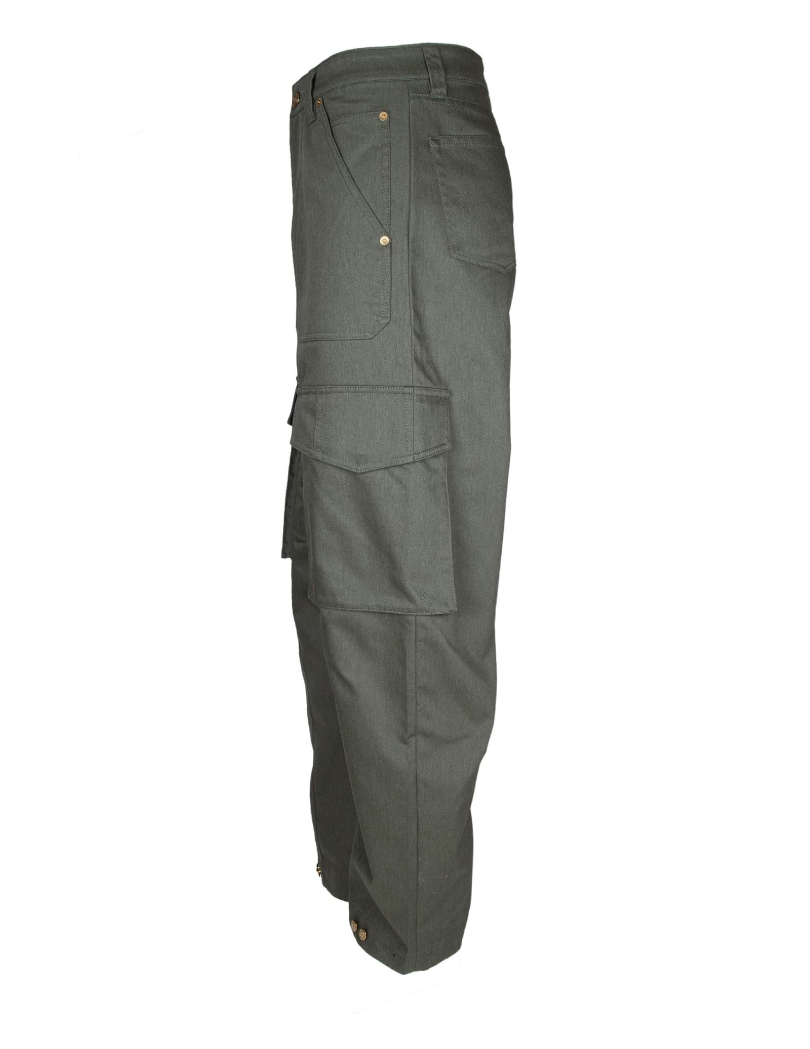 Shop Golden Goose Green Cotton Cargo Pants