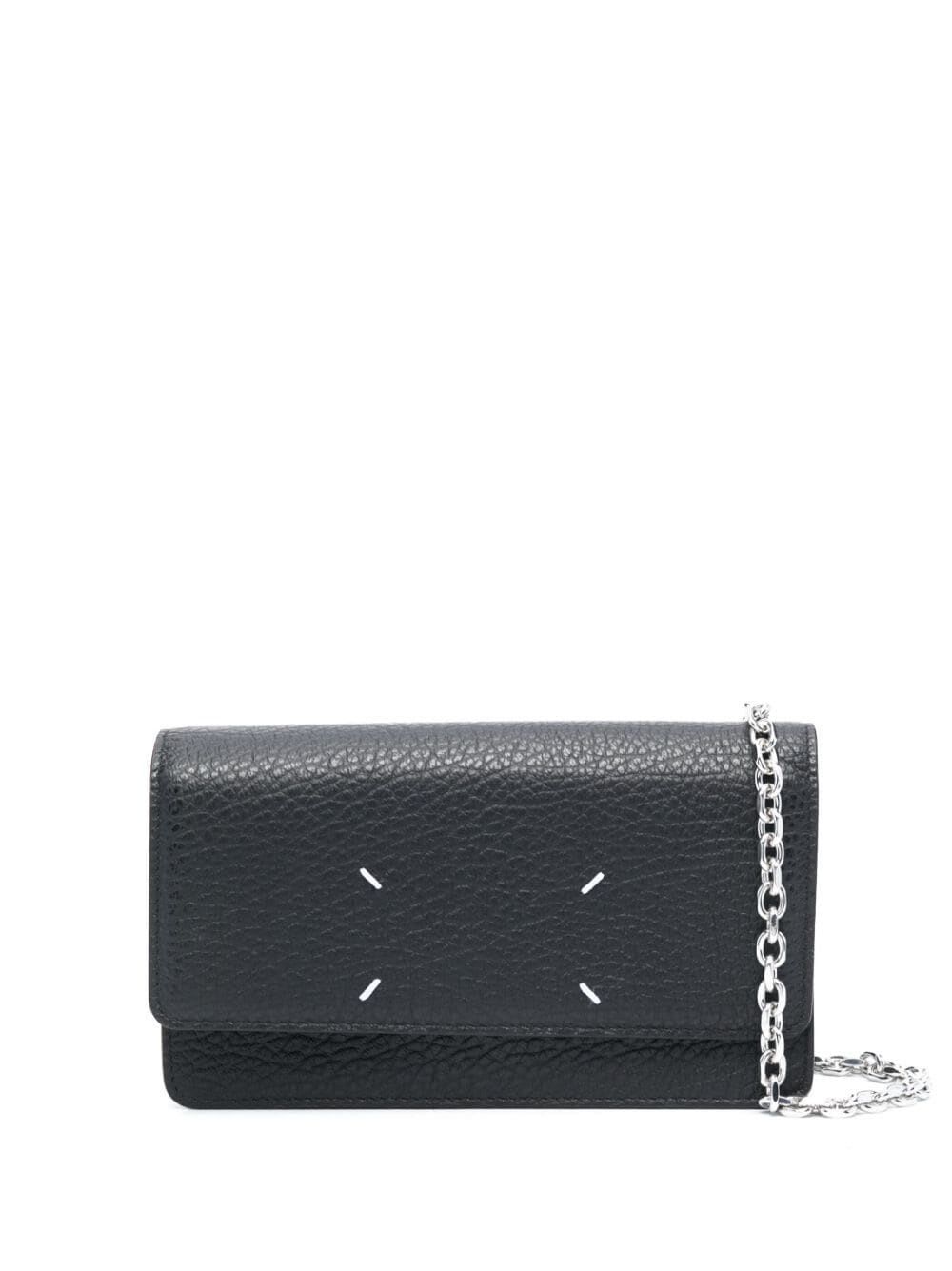 Shop Maison Margiela Wallet On Chain Medium In Black