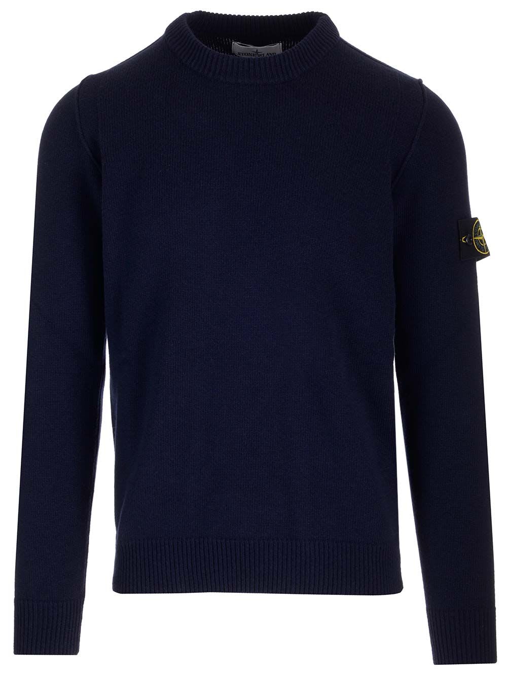 Shop Stone Island Crewneck Sweater In Navy