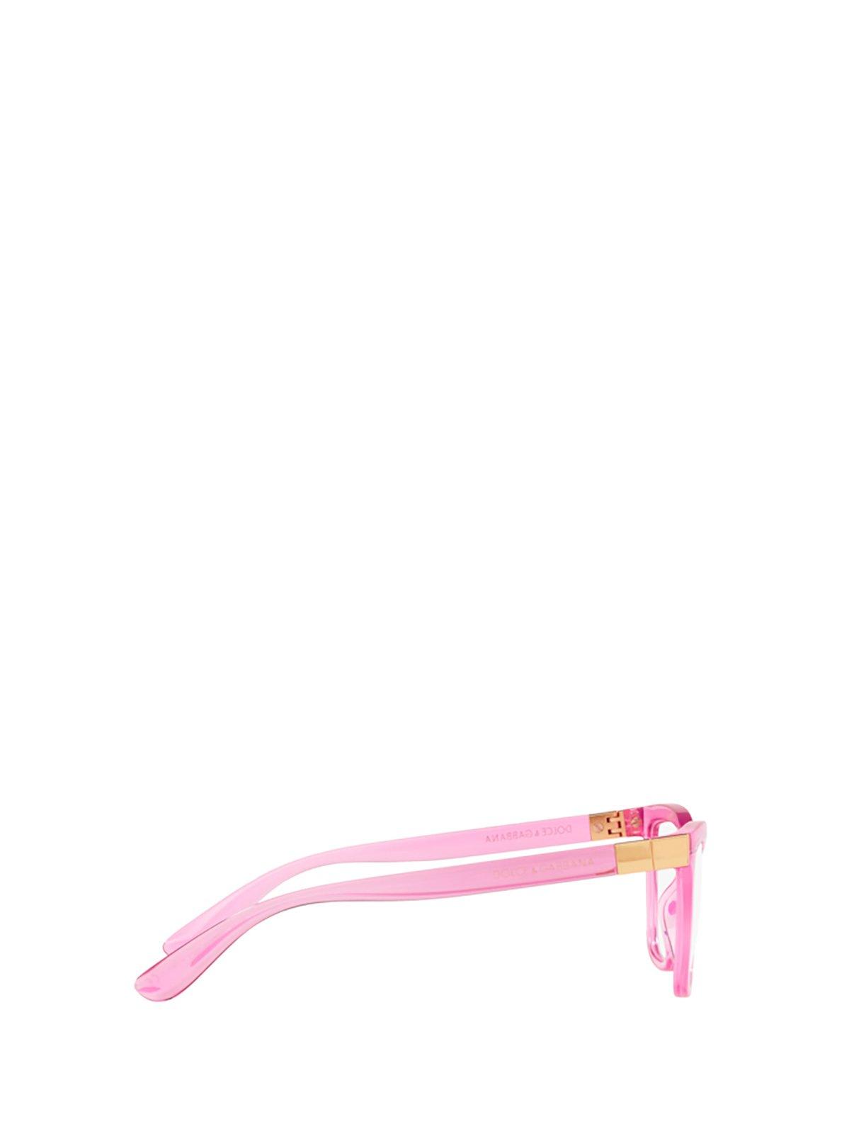 Shop Dolce &amp; Gabbana Eyewear Butterfly Frame Glasses Glasses In 3097 Transparent Pink