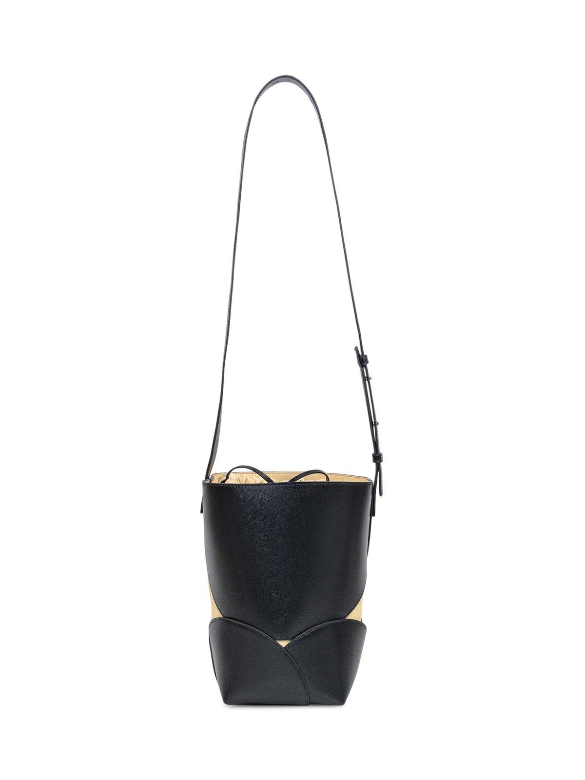 Shop Jil Sander Curve Small Bucket Bag