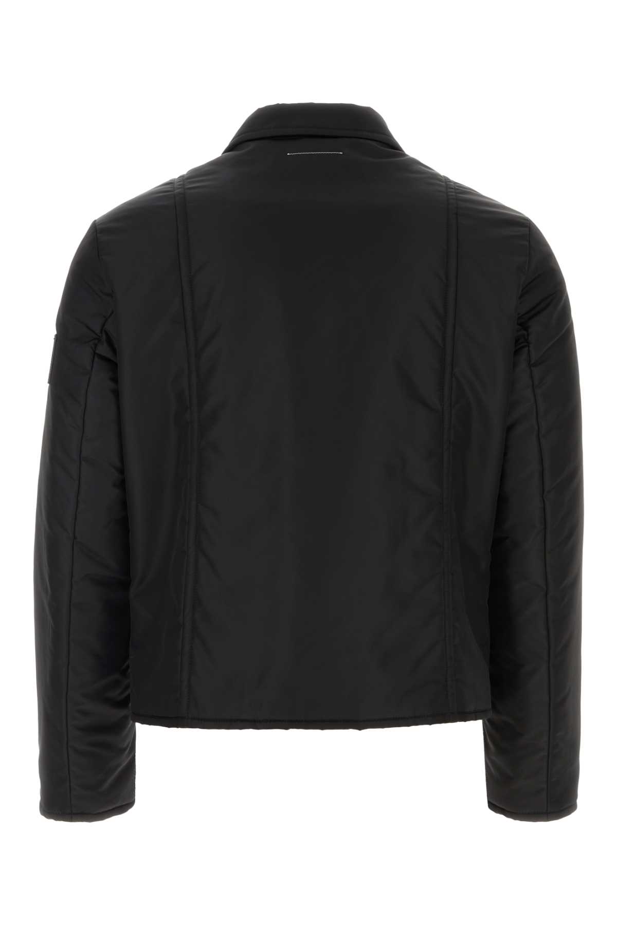 Shop Mm6 Maison Margiela Black Nylon Jacket
