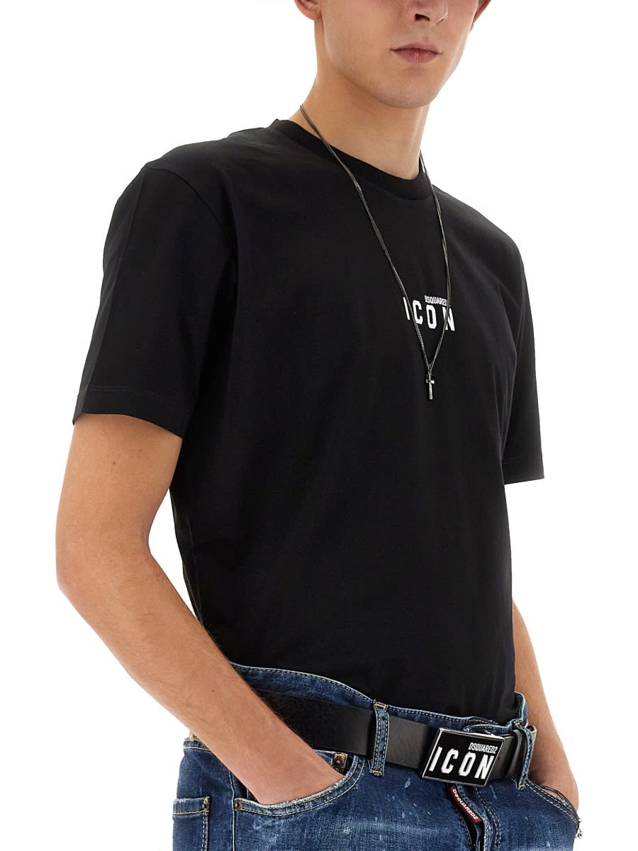 Shop Dsquared2 T-shirt Con Stampa Logo In Black