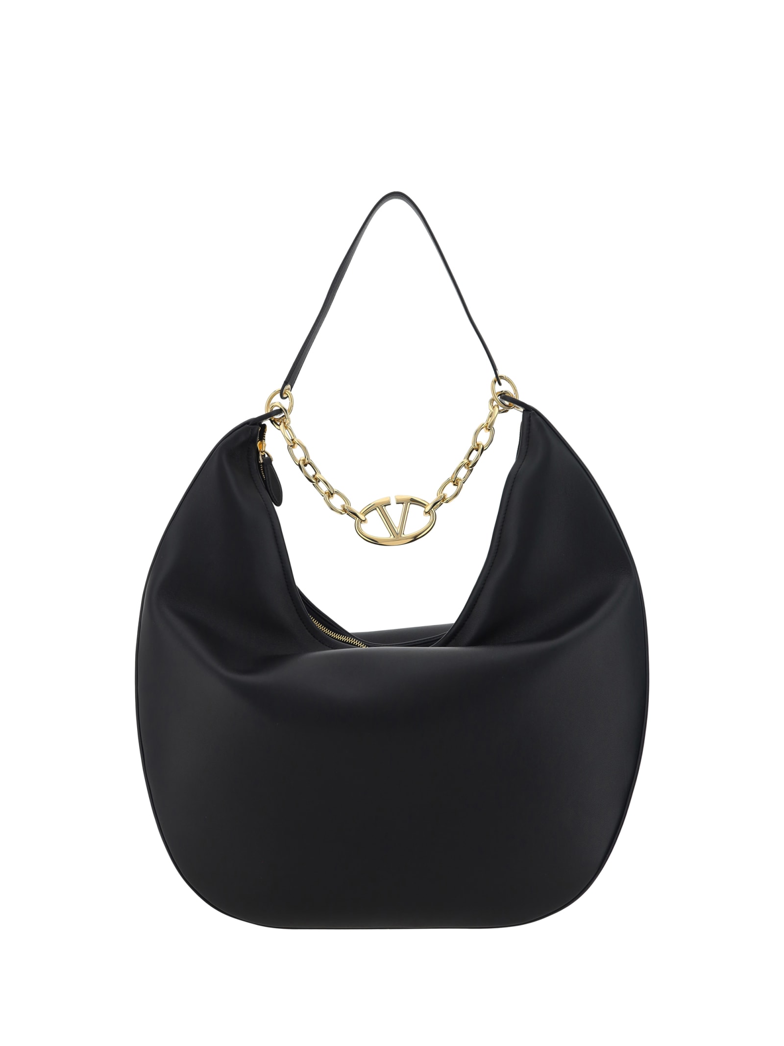 Shop Valentino Vlogo Shoulder Bag In Nero