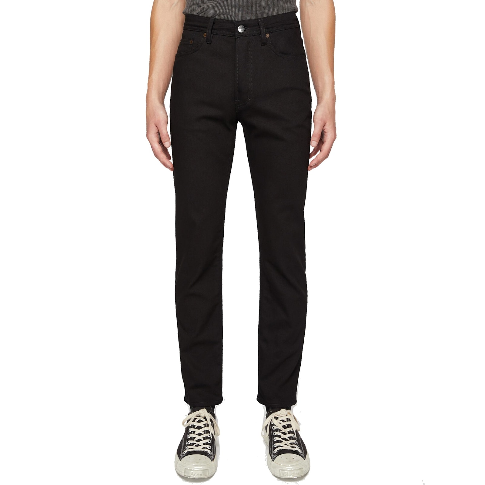 Acne Studios Cotton Denim Jeans In Black