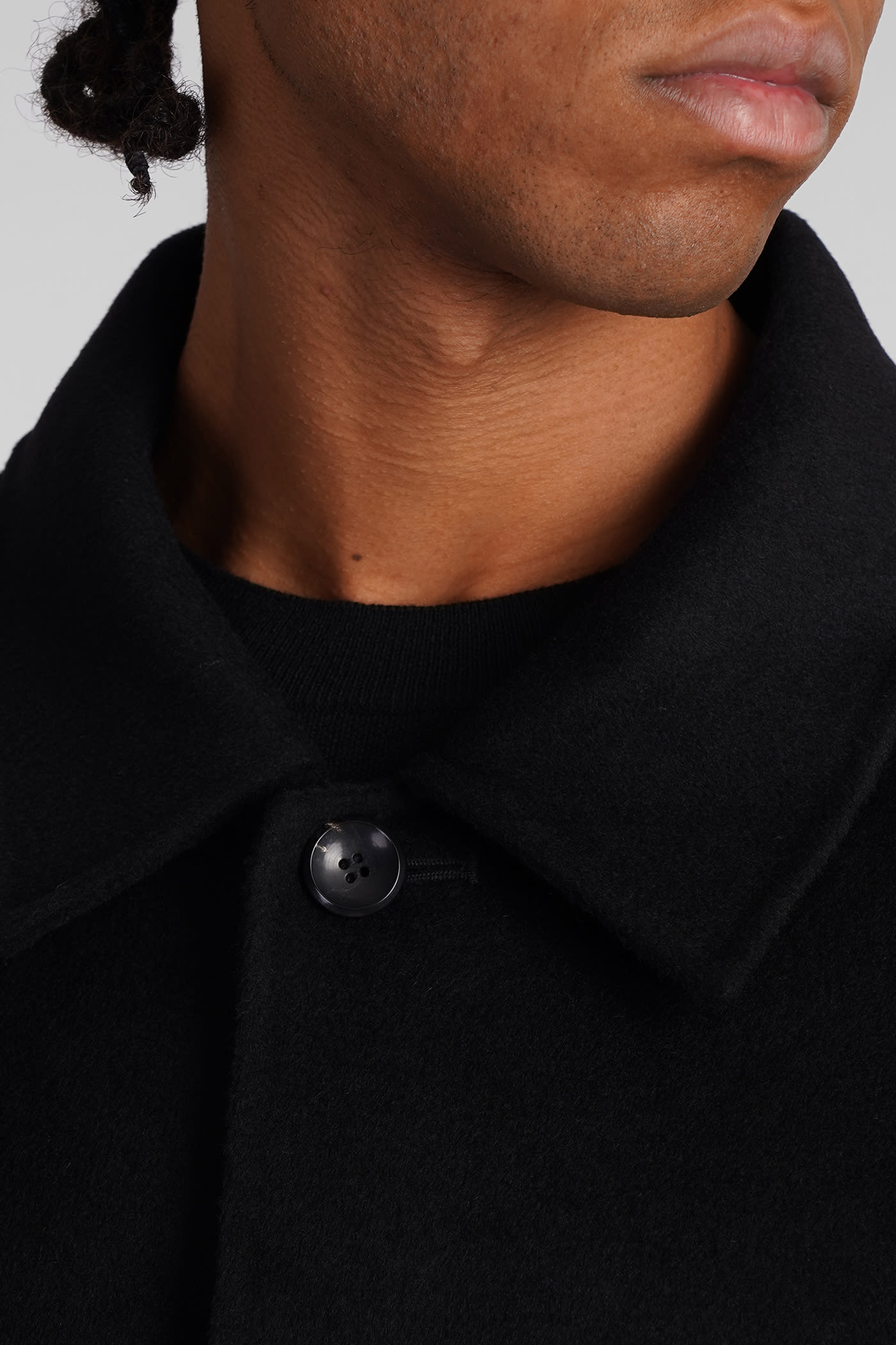 Shop Attachment Coat In Black Wool