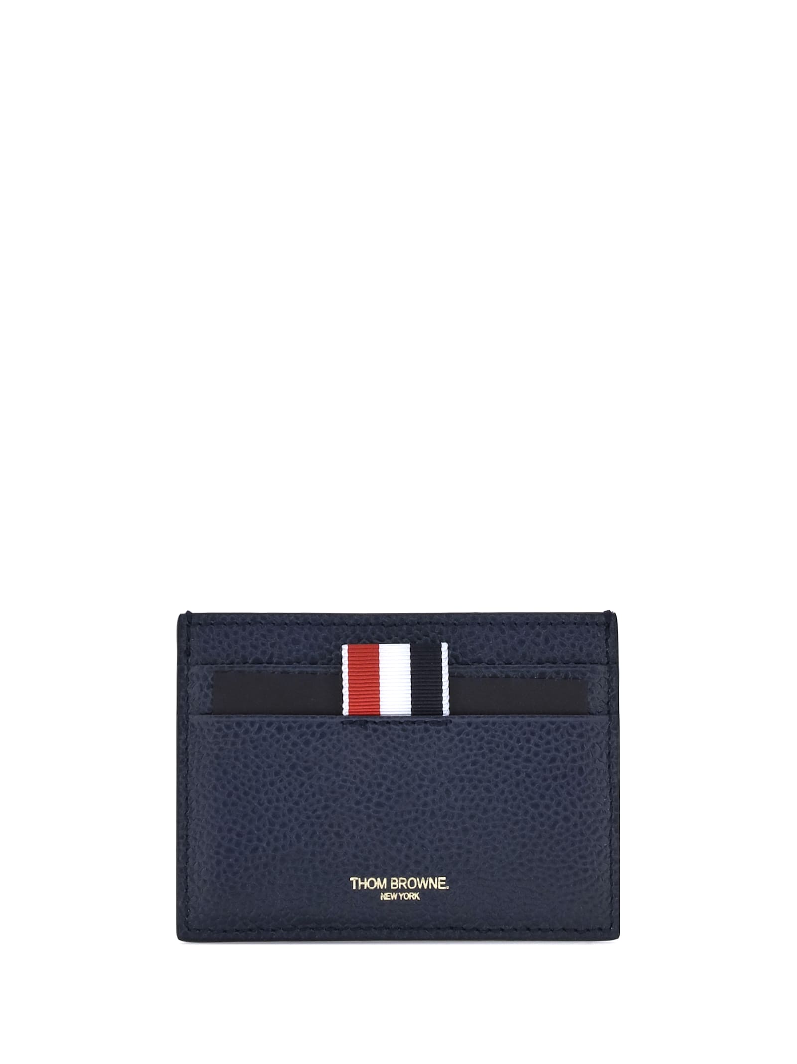 Thom Browne Navy Side 4-bar Stripe Card Holder