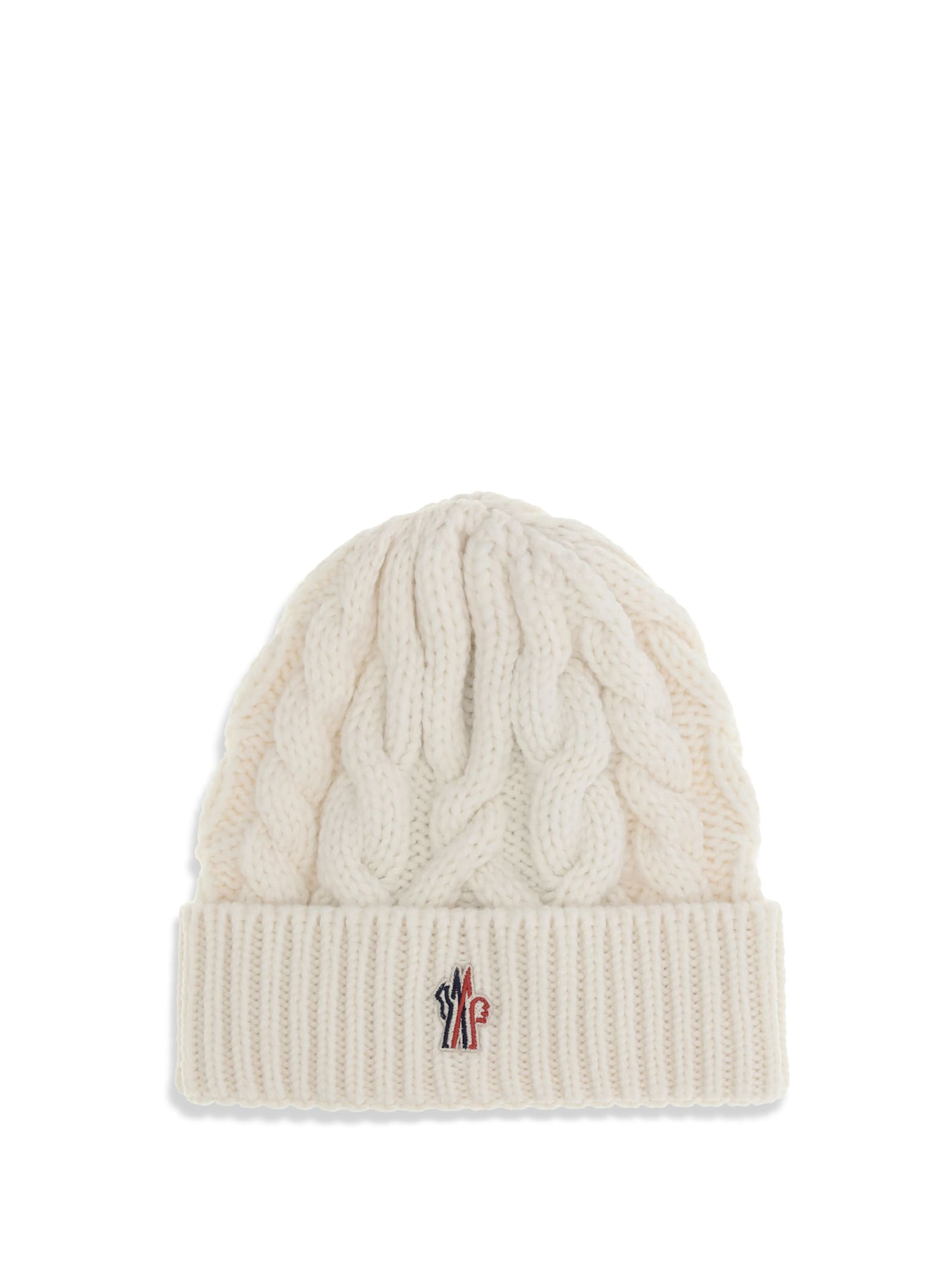 Moncler Beanie Hat In White