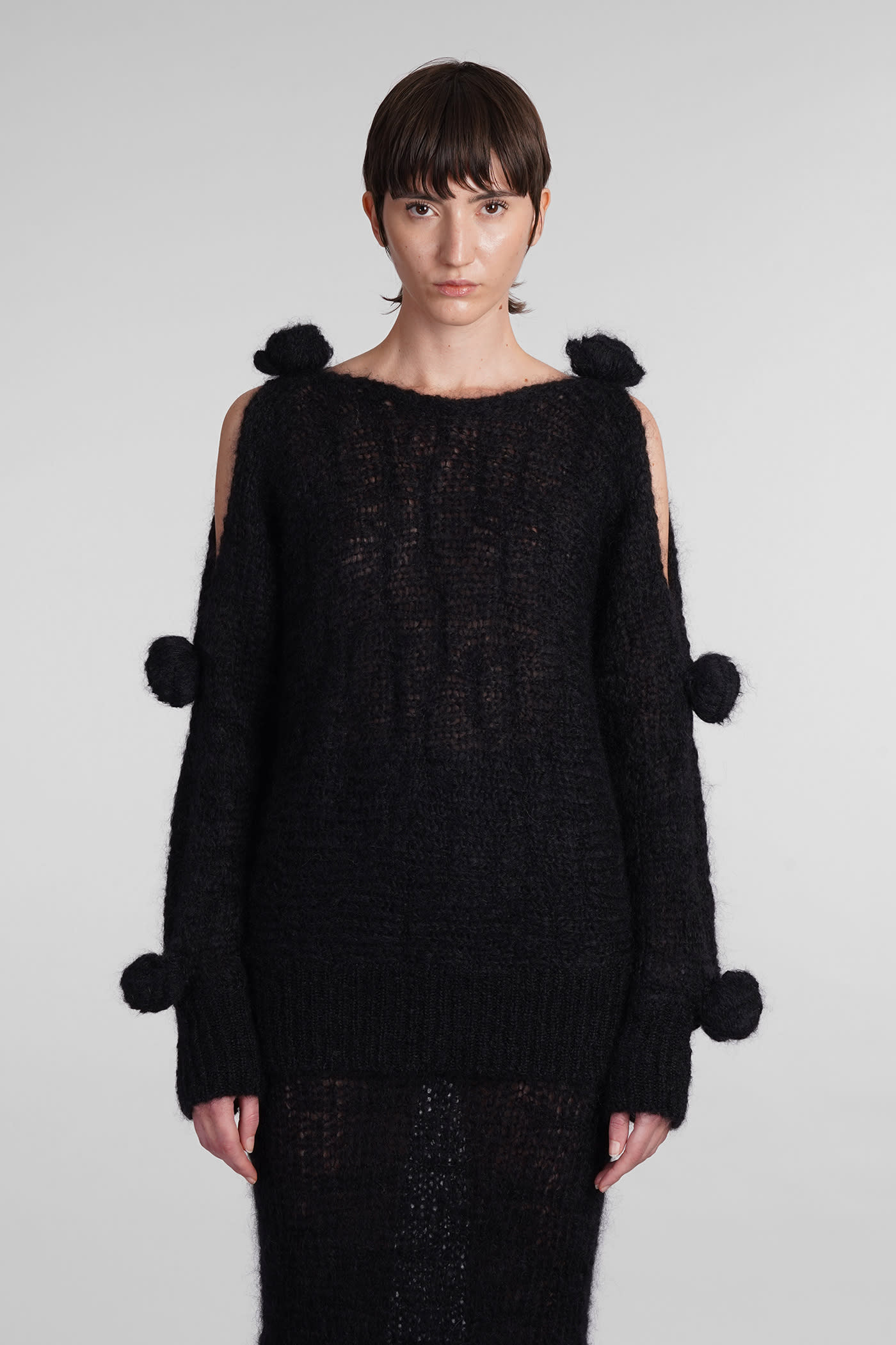 Blumarine Knitwear In Black Wool