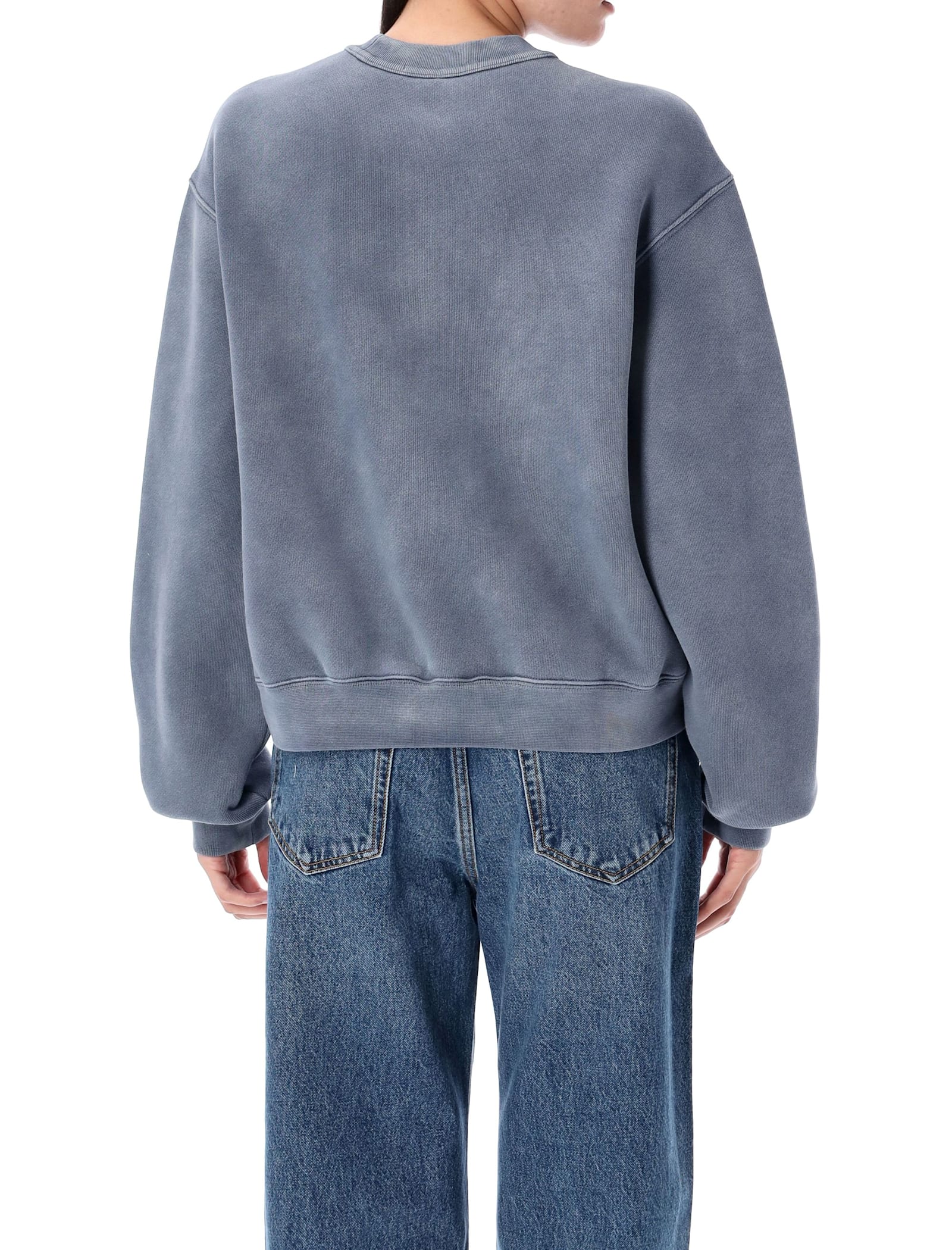 Alexander Wang T T By Alexander Wang Puff Logo Sweatshirt In Blue