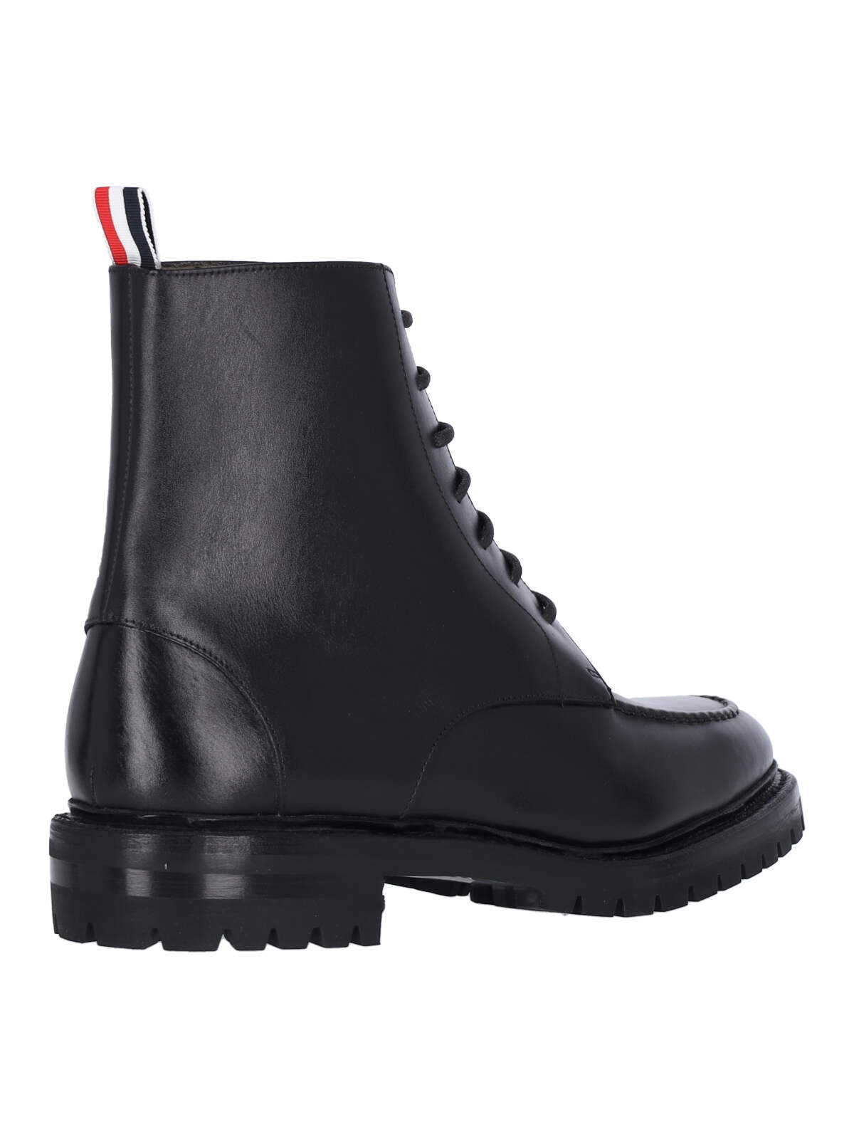 Thom Browne Lace-up Leather Boots In Black