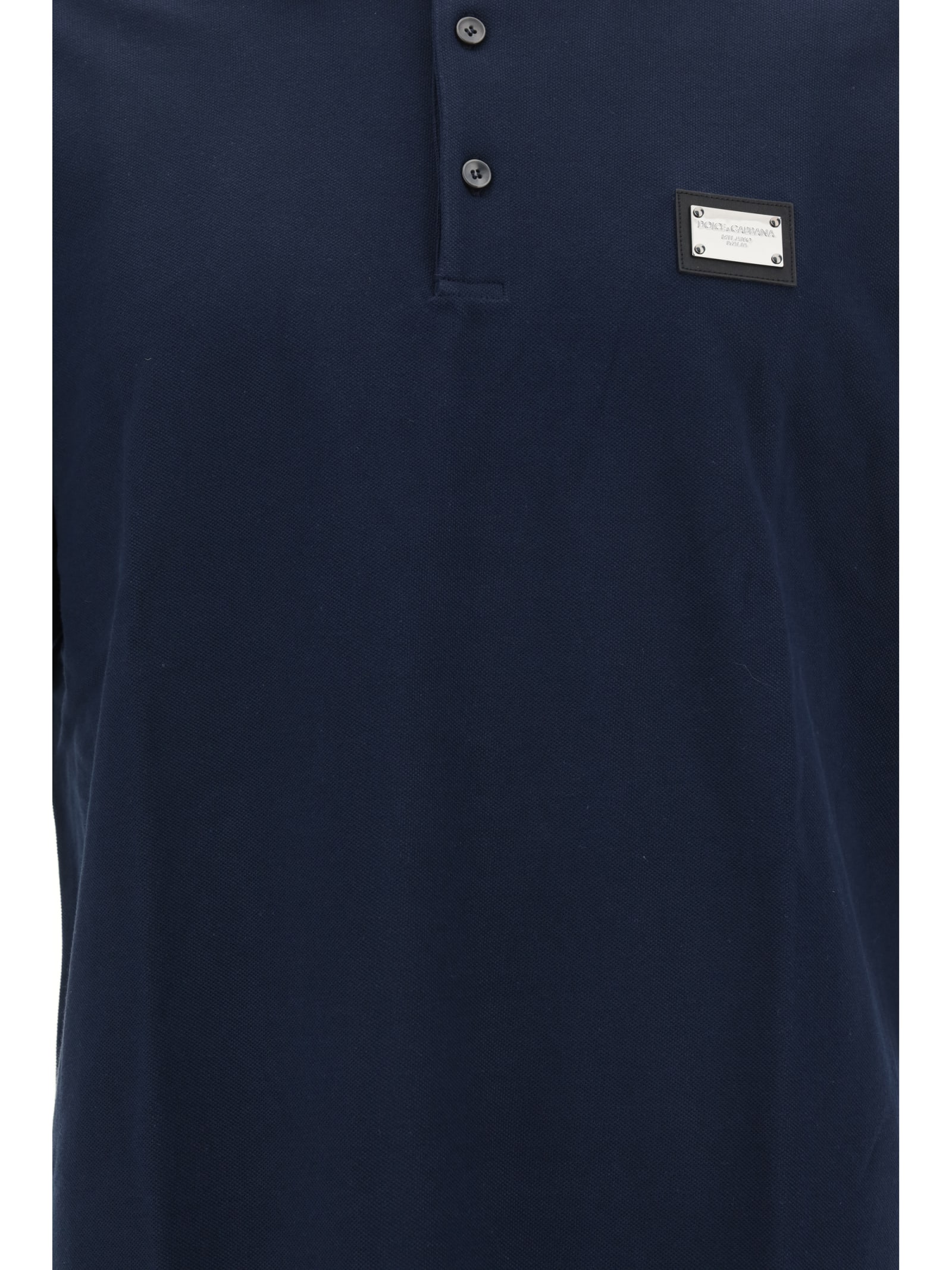 Shop Dolce & Gabbana Polo Shirt In Blu Scurissimo