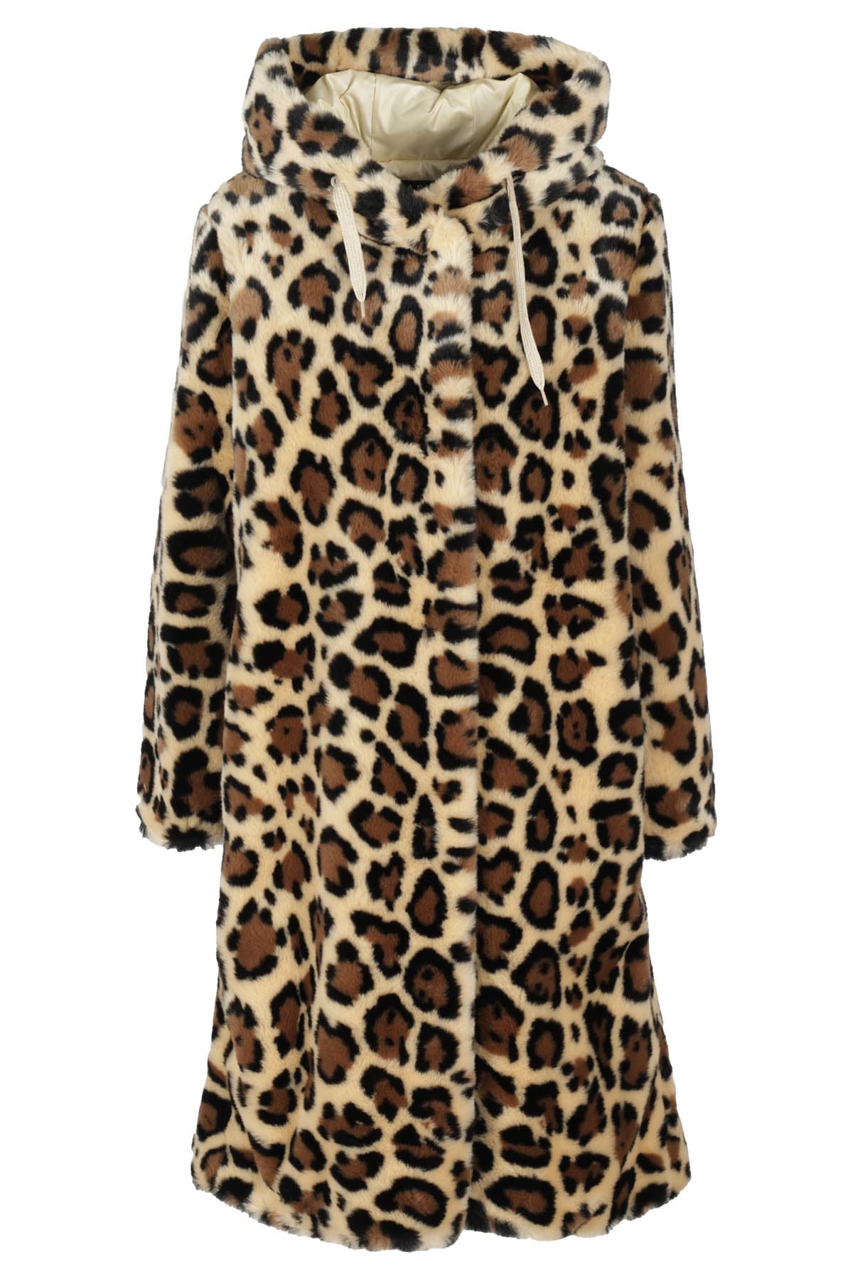 Apc A.p.c. Coats In Baa Beige Leopard
