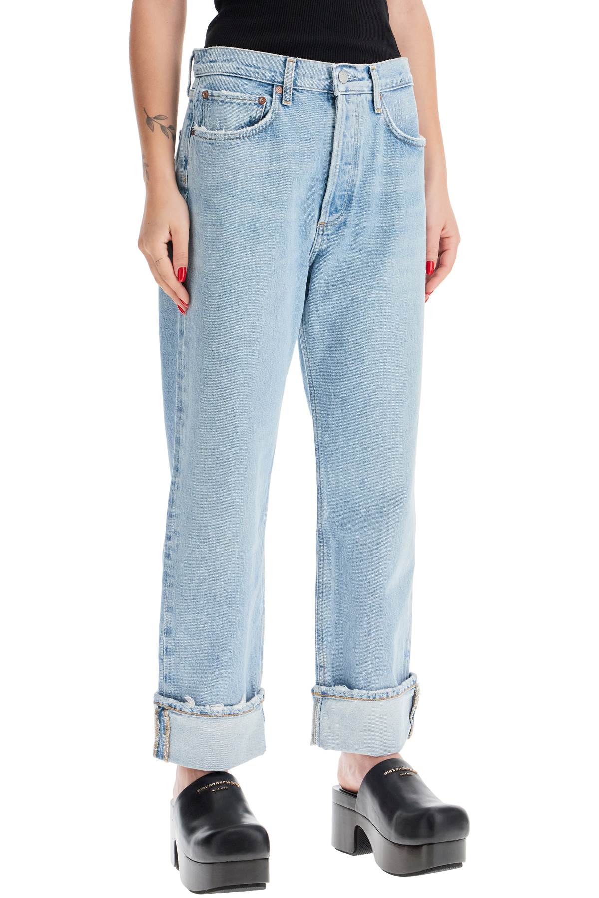 Shop Agolde Used Effect Fran Jeans In Force (blue)