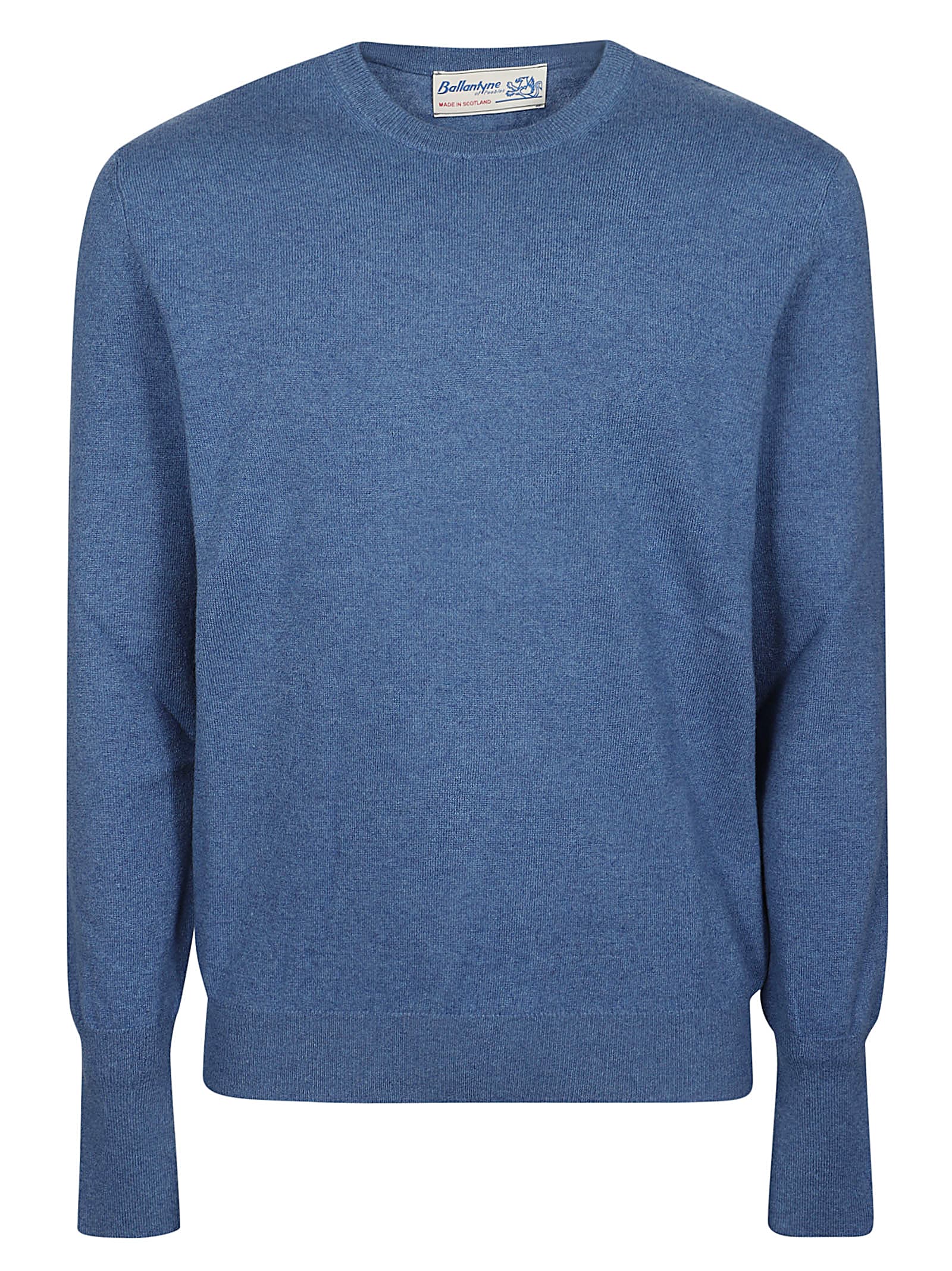 Shop Ballantyne Plain Sweater In Soft Denim