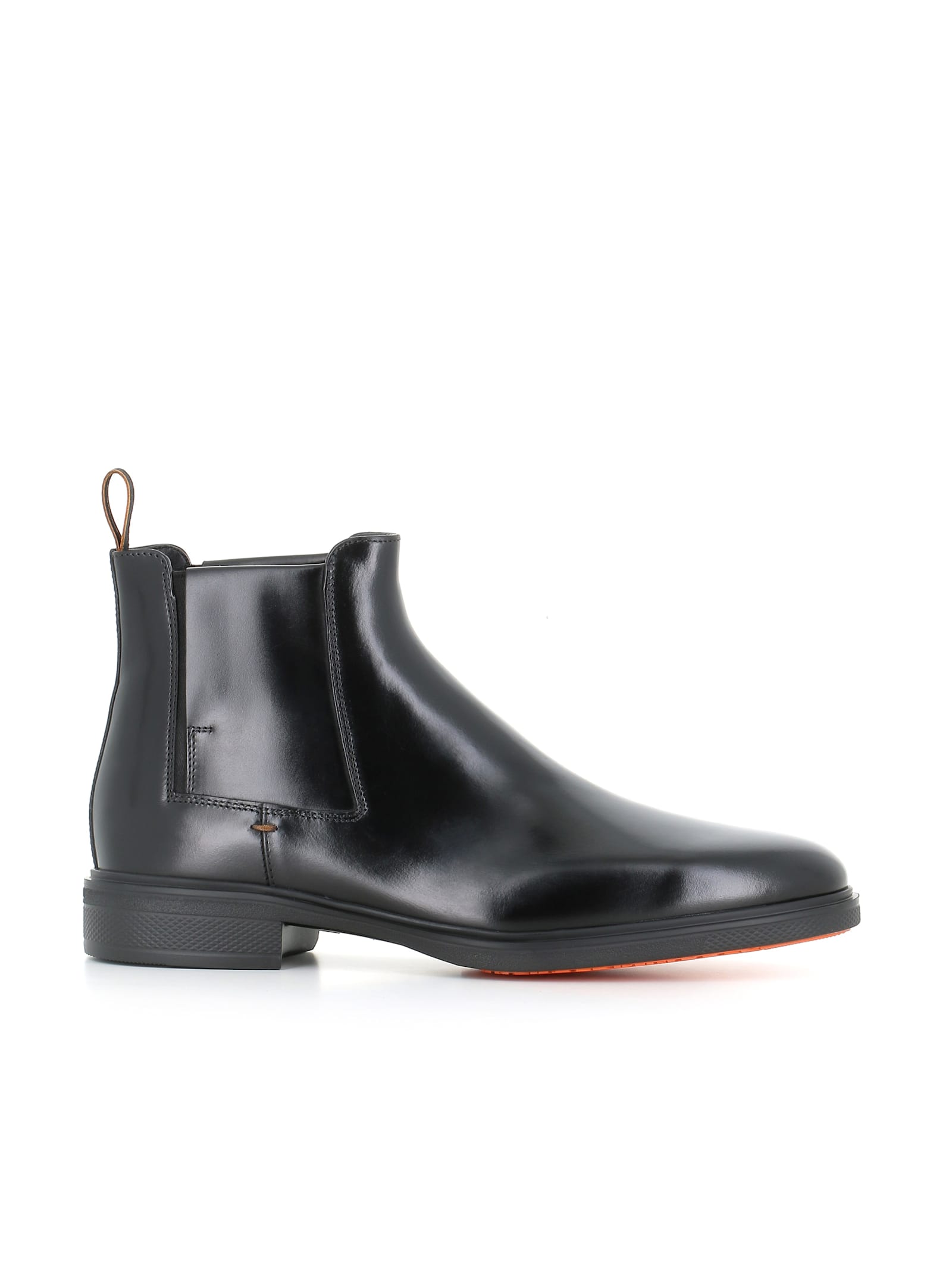 Shop Santoni Chelsea Easy In Black