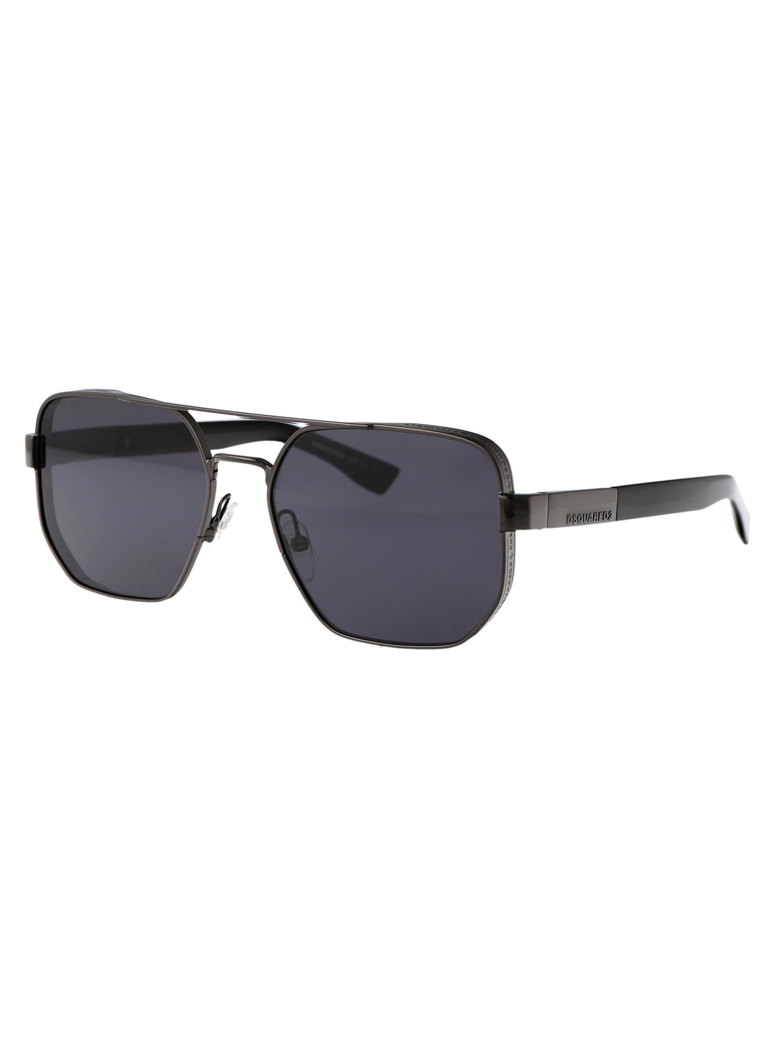 Shop Dsquared2 D2 0083/s Sunglasses In V81ir Dark Ruthenium Black