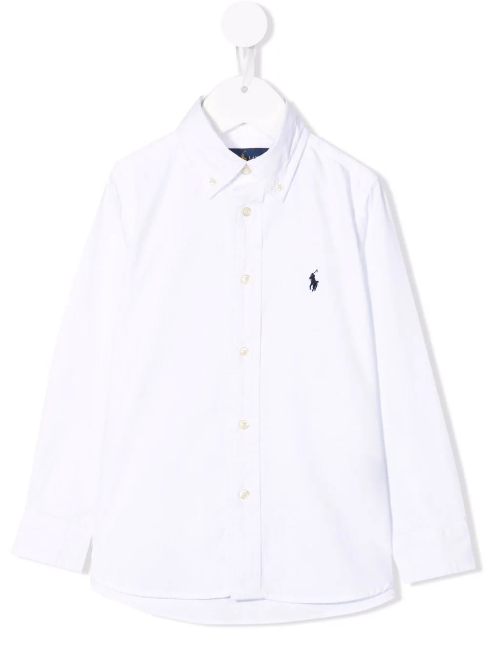 Ralph Lauren Child Oxford Shirt In White Slim-fit Cotton