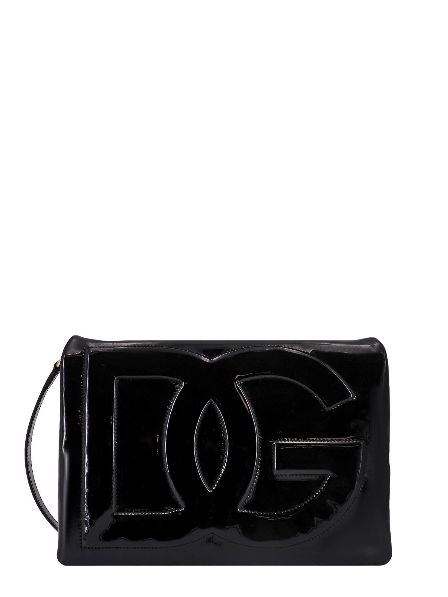 Dolce & Gabbana Dg Logo Shoulder Bag In Black