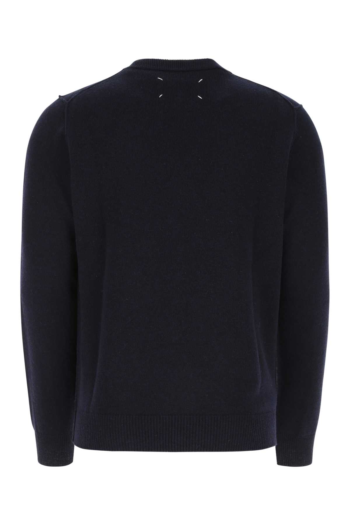 Maison Margiela Blue Cashmere Sweater In 511