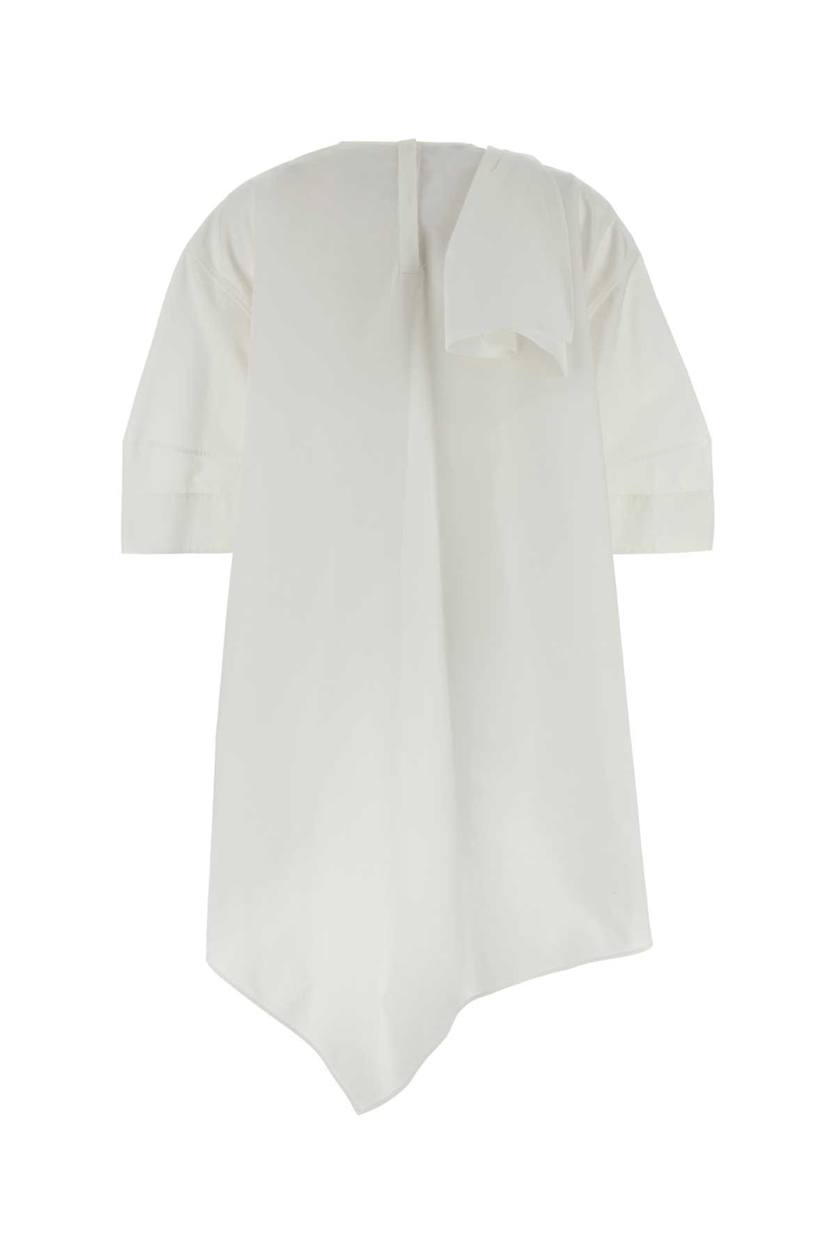 Givenchy White Poplin Mini Dress In White