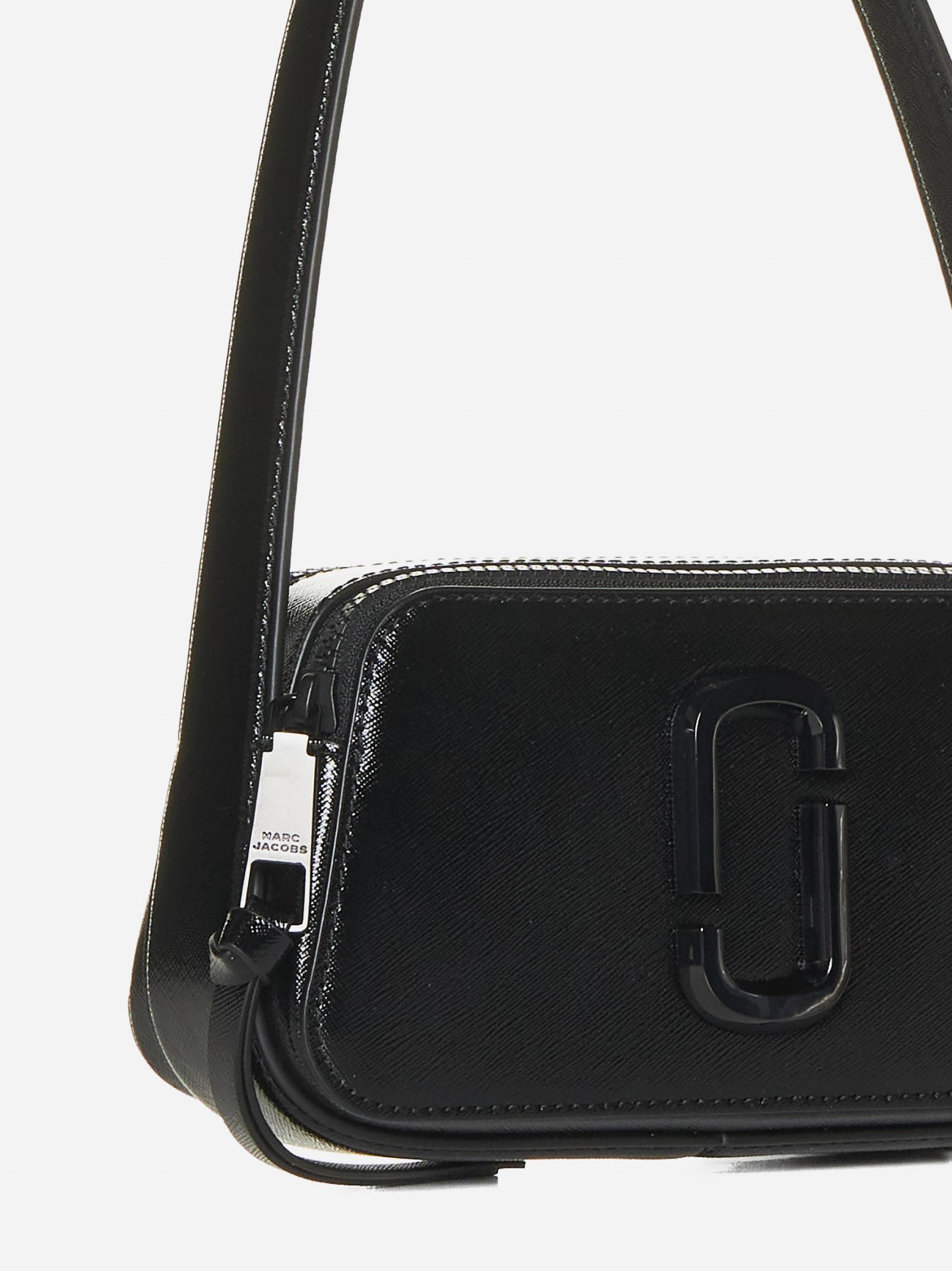 Shop Marc Jacobs The Slingshot Leather Bag In Black