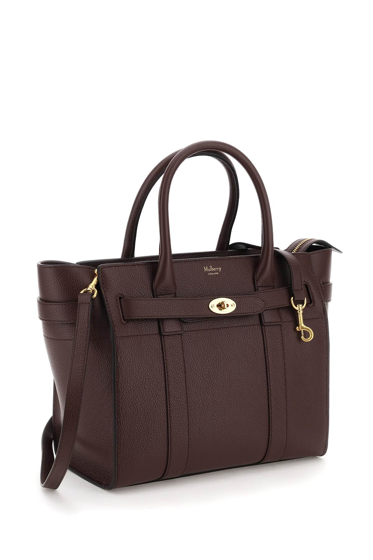 Shop Mulberry Zipped Bayswater Handbag In Oxblood (red)