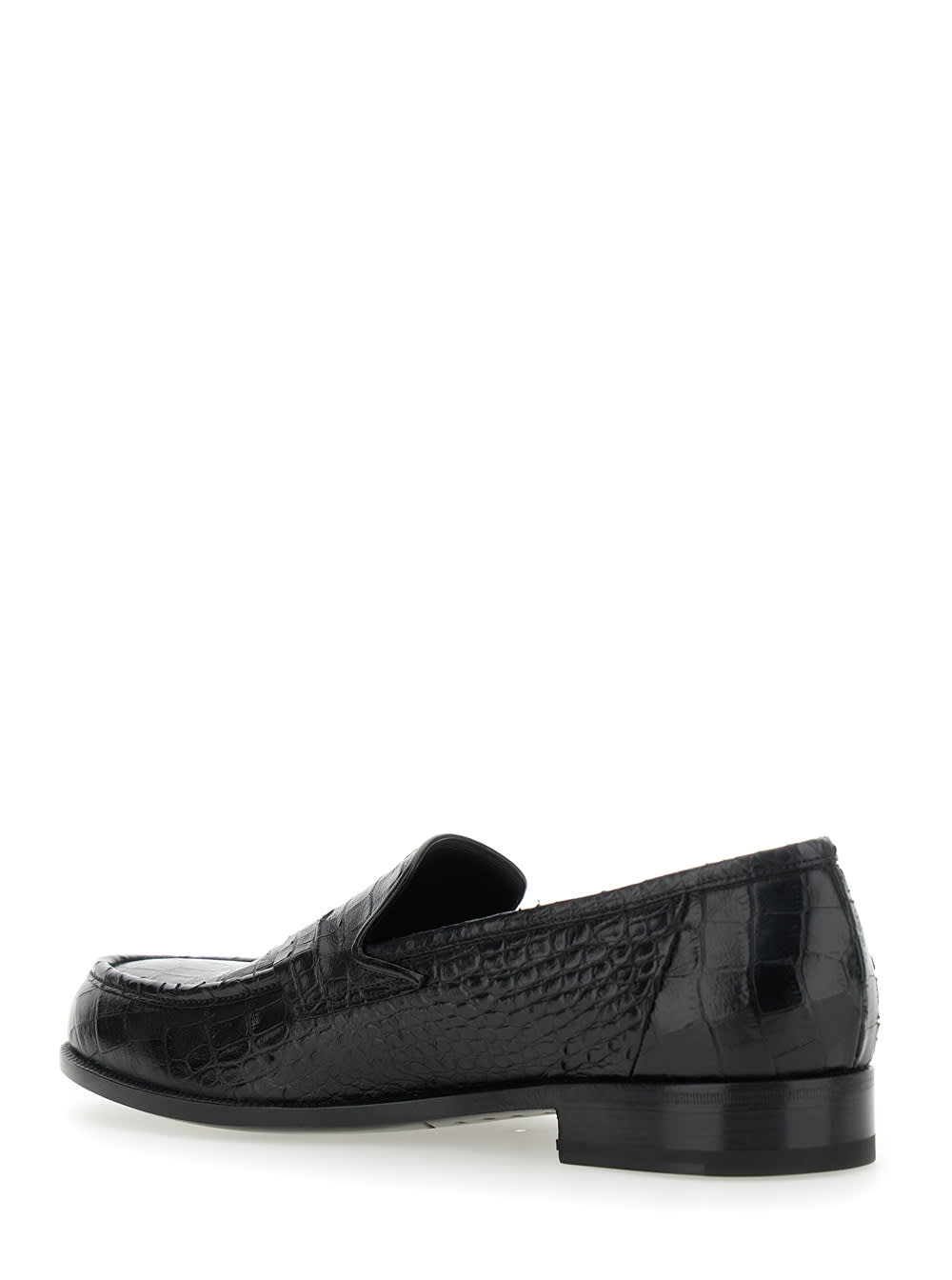 Lidfort 'luisiana' Bordeaux Loafers With Embossed Crocodile Effect