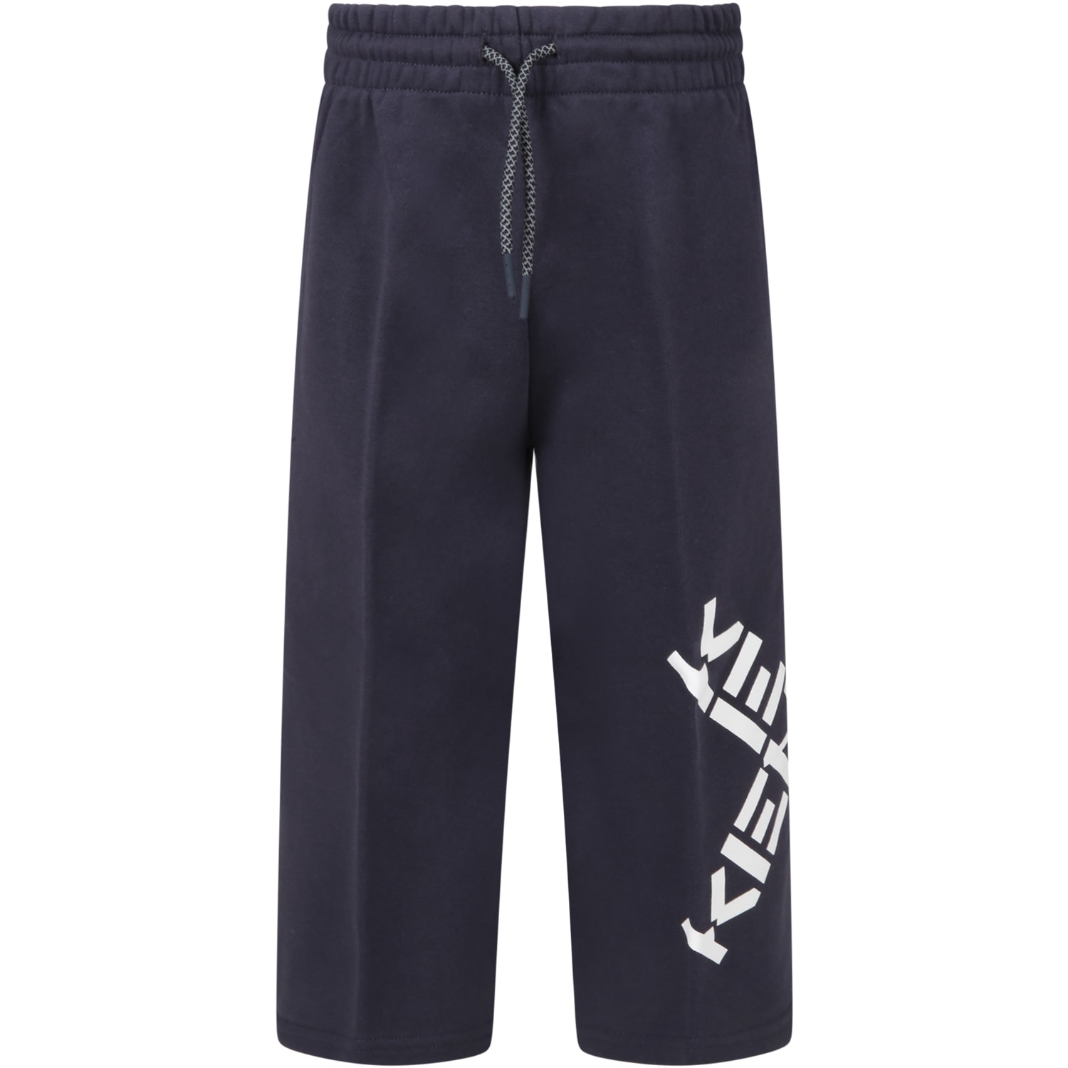 Kenzo Kids Grey Pants For Girl With Logos