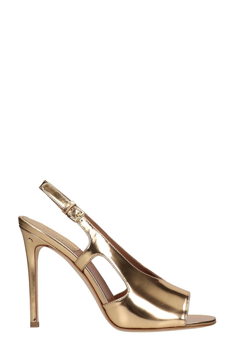 LAURENCE DACADE SANDALS IN GOLD LEATHER,11309624